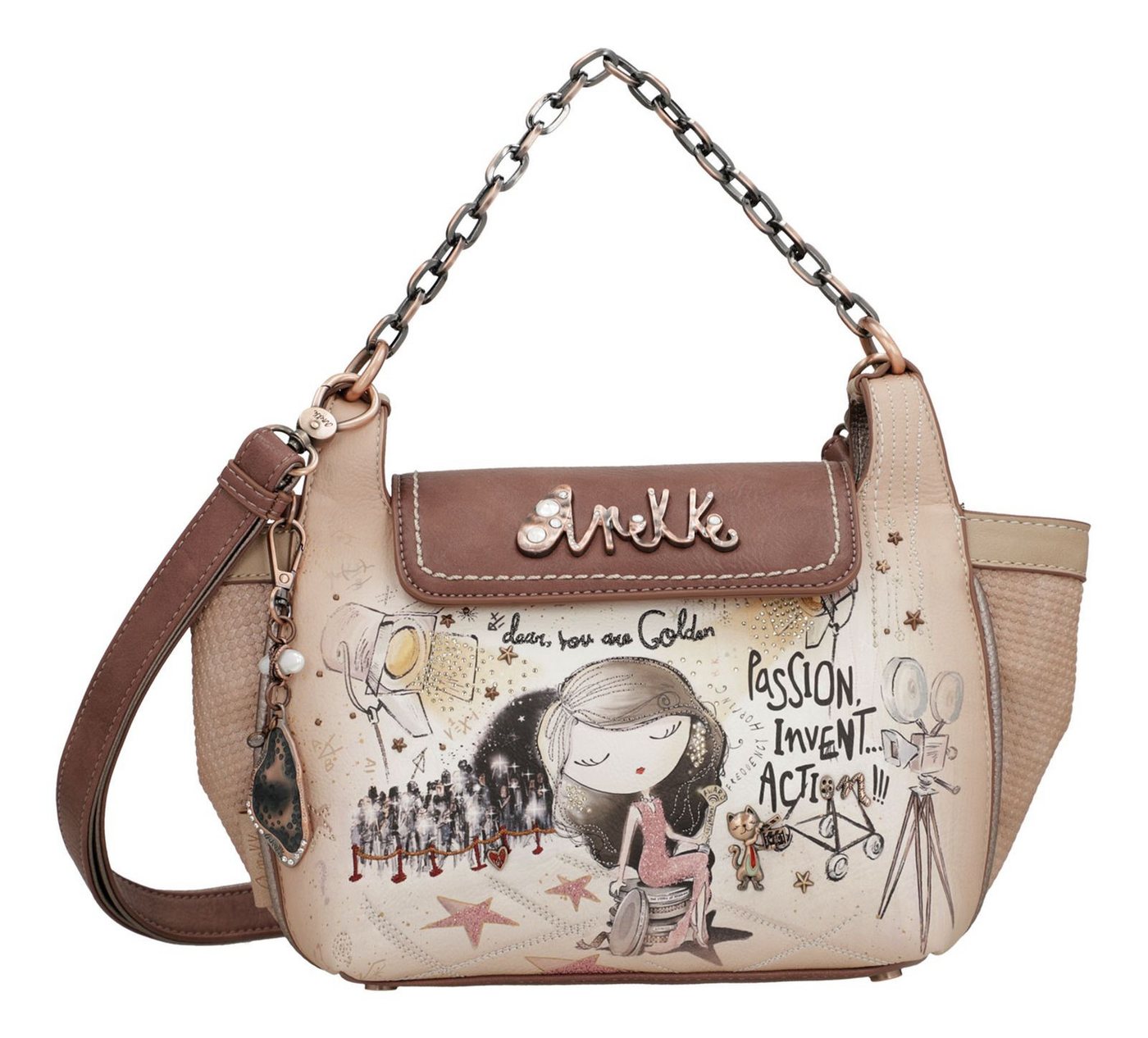 Anekke Umhängetasche Crossbody Bag With Metal Handle