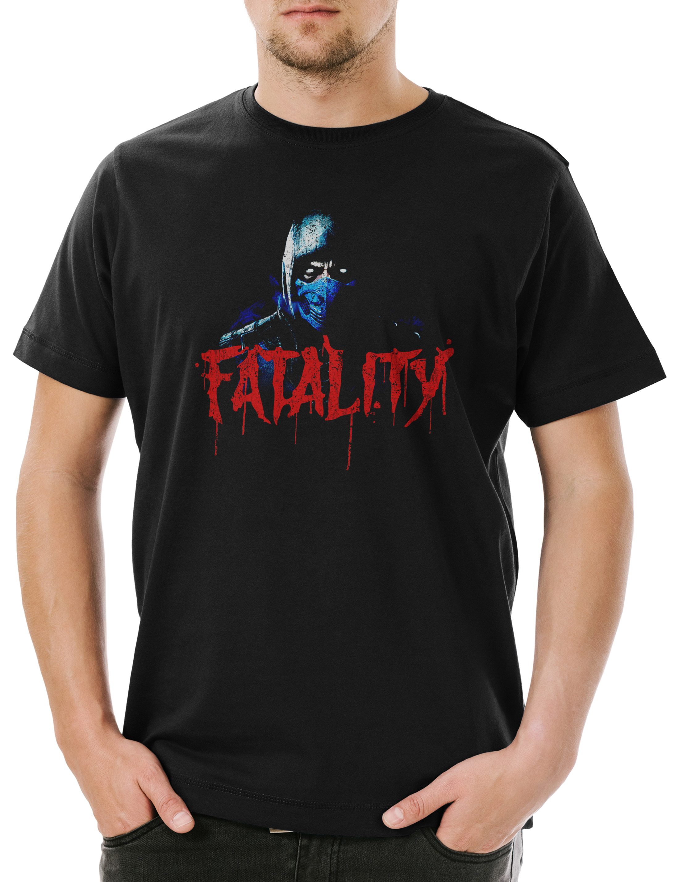 Urban Backwoods Print-Shirt Vintage Sub-Zero Fatality Herren T-Shirt Mortal günstig online kaufen