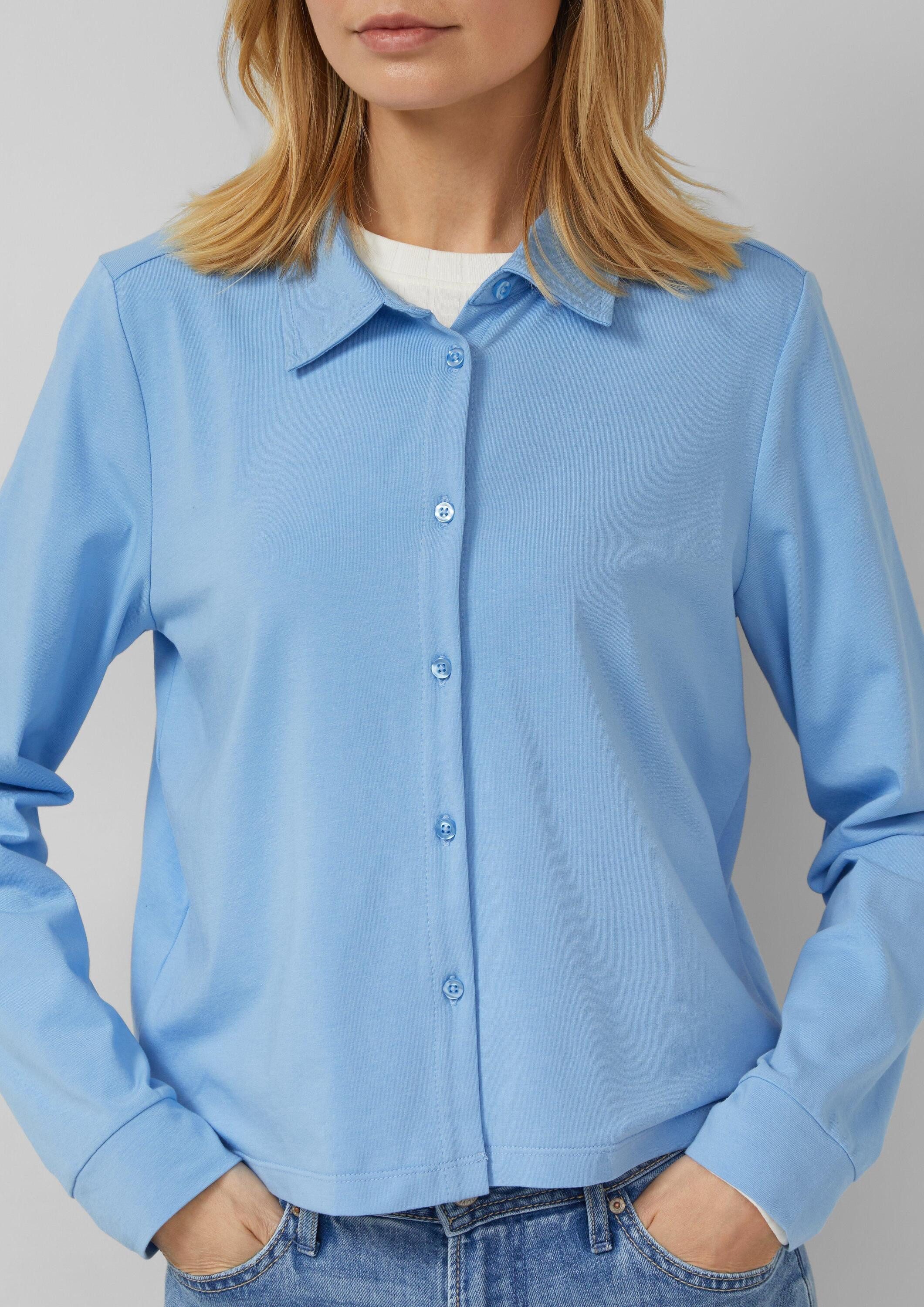 s.Oliver Langarmbluse T-Shirt Verkürzte Jerseybluse mit Elastikbund hinten – Bild 4 von 5