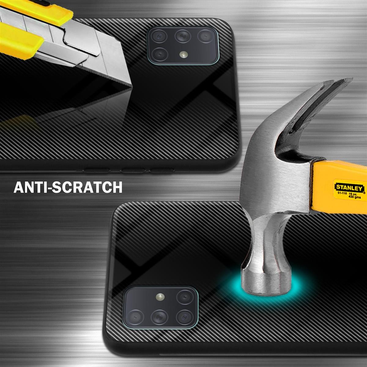 Cadorabo Handyhülle für Samsung Galaxy A71 4G Hülle Samsung Galaxy A71 4G, Robustes Hard Case - Handy Schutzhülle - Hülle - Back Cover Bumper