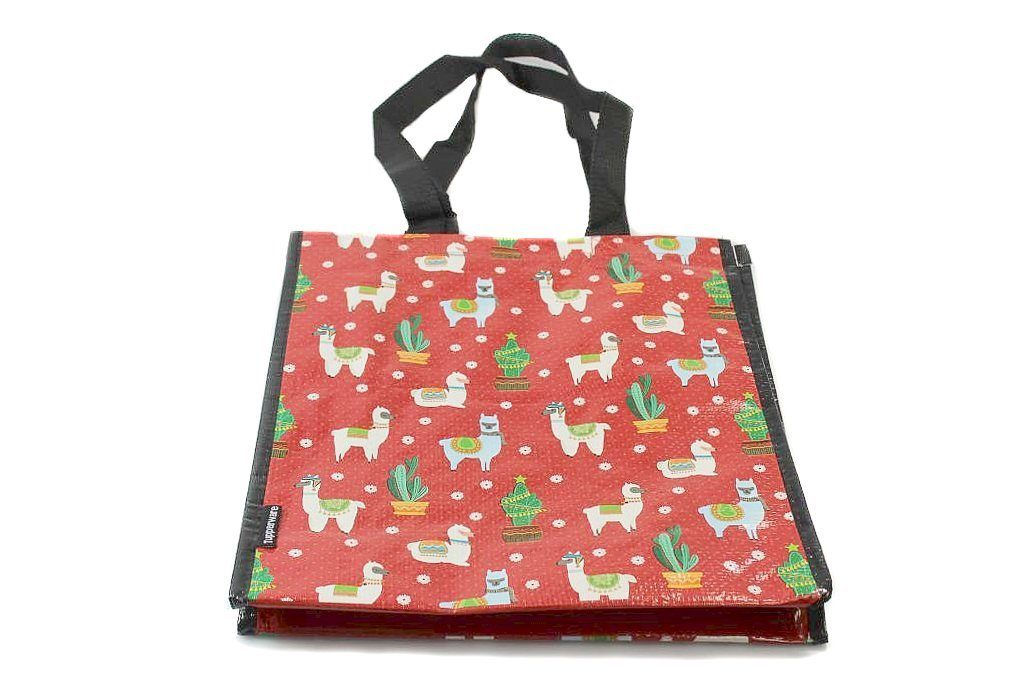 Tupperware Lunchbox Tasche rot "Lama Motiv" Einkaufstasche Shopper