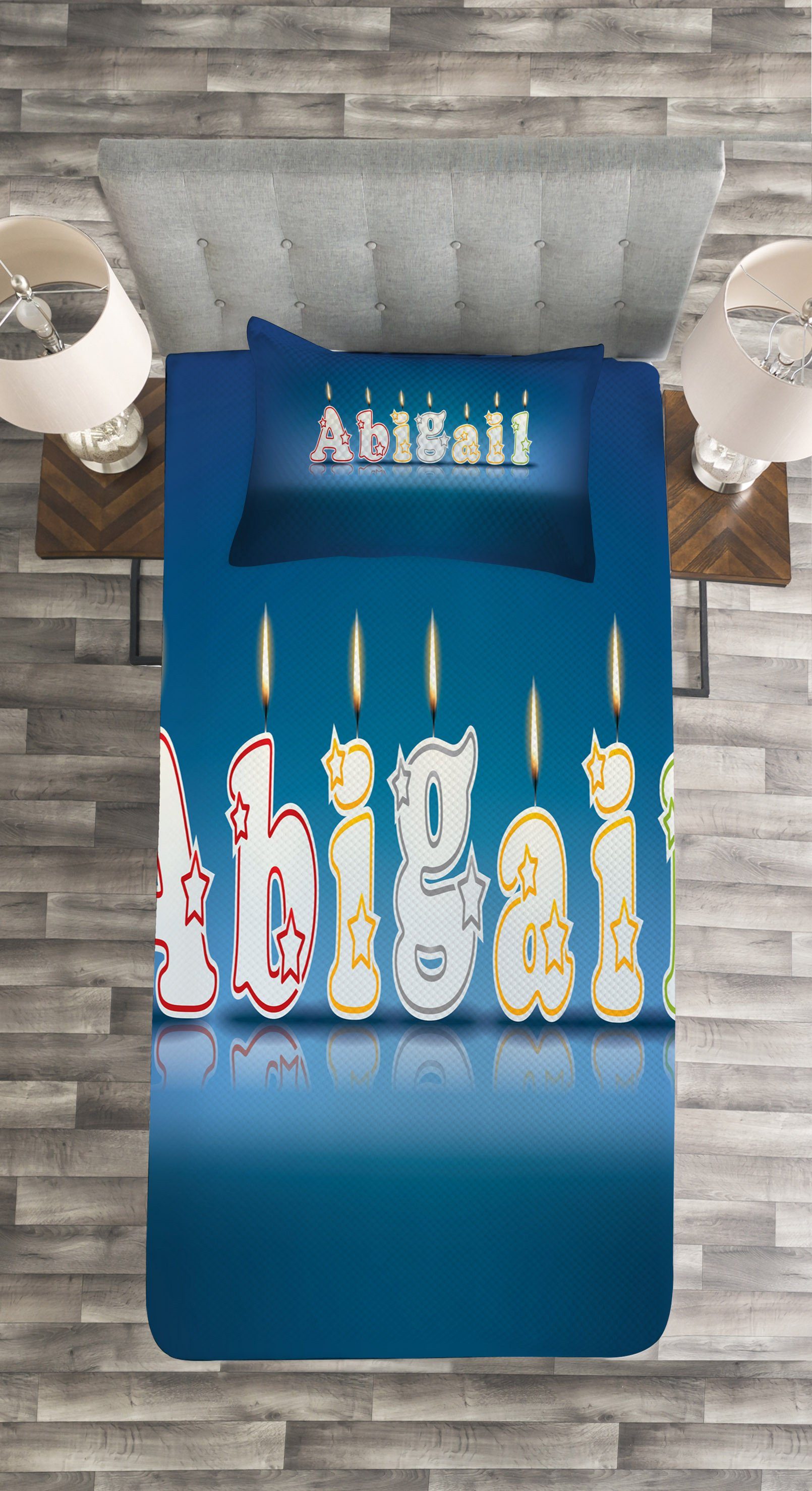 Kissenbezügen Abigail Alphabet Set Abakuhaus, Waschbar, Kuchen Tagesdecke Topping mit