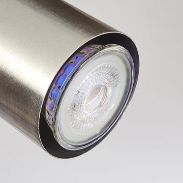 hofstein Deckenleuchte »Godo« moderne Deckenlampe aus Metall in Nickel-matt/Chromfarben, ohne Leuchtmittel, Leuchte mit verstellbaren Strahlern, 3xGU10