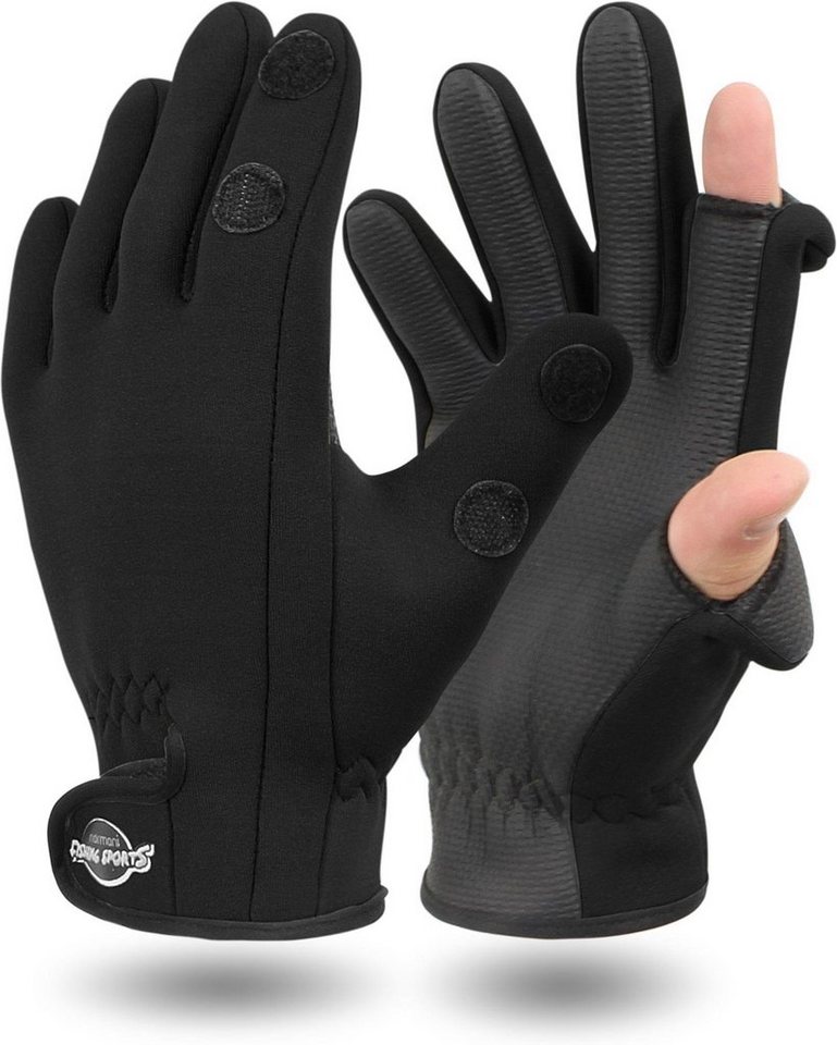 umklappen Zeigefinger zum und normani Angler Neopren-Anglerhandschuhe Daumen mit Angelhandschuhe