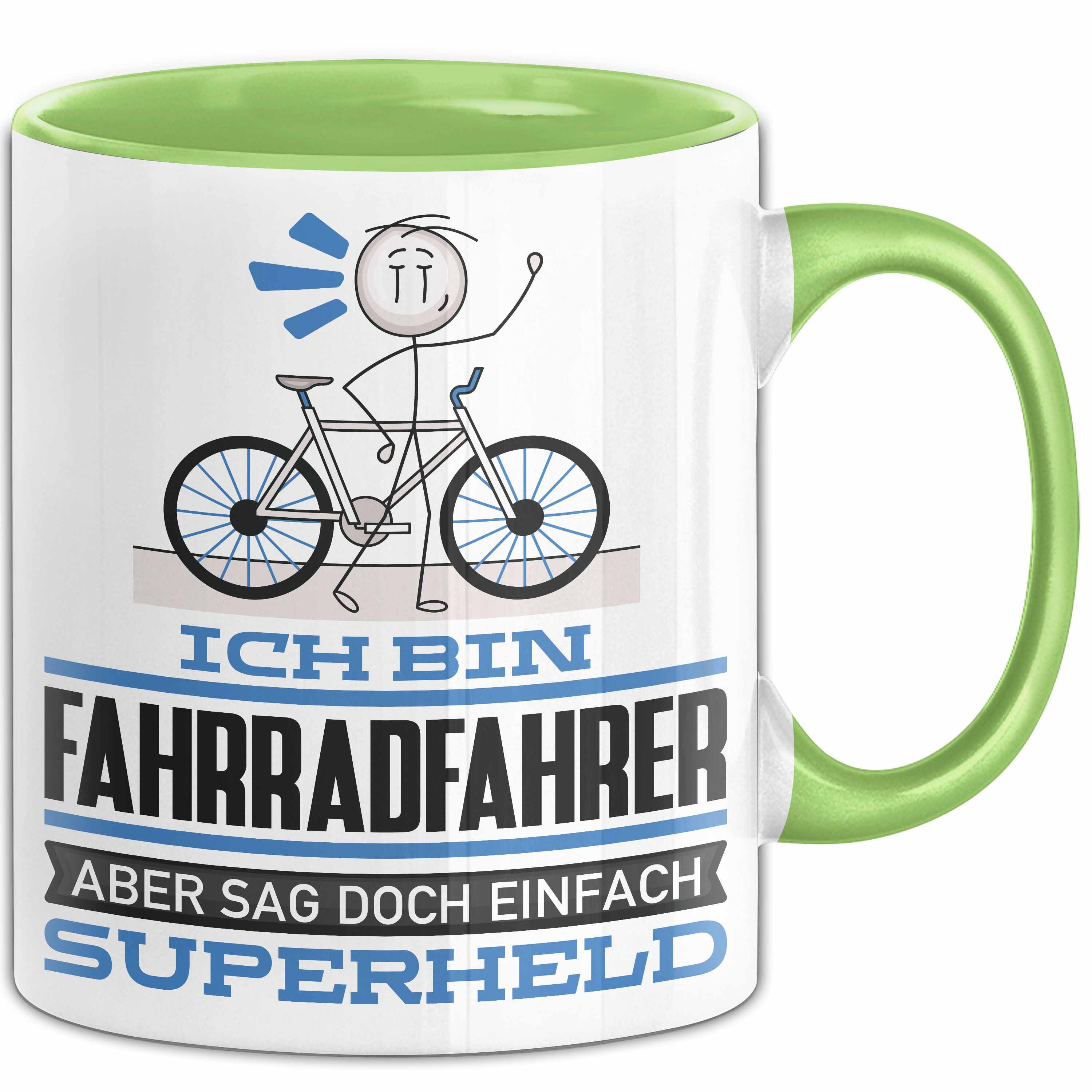 Trendation Tasse Fahrradfahrer Geschenk Tasse Ich Bin Fahrradfahrer Aber Sag Doch Einfa