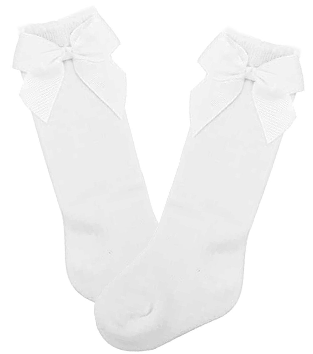 La Bortini Kniestrümpfe Kniestrümpfe Socken für Baby und Kinder Strümpfe mit Schleifen