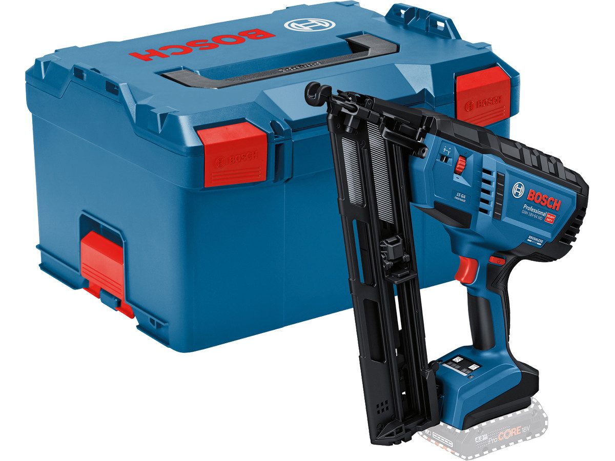 Bosch Professional Nagler GNH 18V-64 MD, Set, 3-tlg., ohne Akkus und ohne Ladegerät