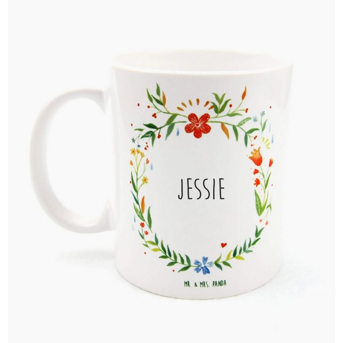 Mr. & Mrs. Panda Tasse Jessie - Geschenk Becher Tee Frühstück Kaffeebecher Kaffeetasse Keramik