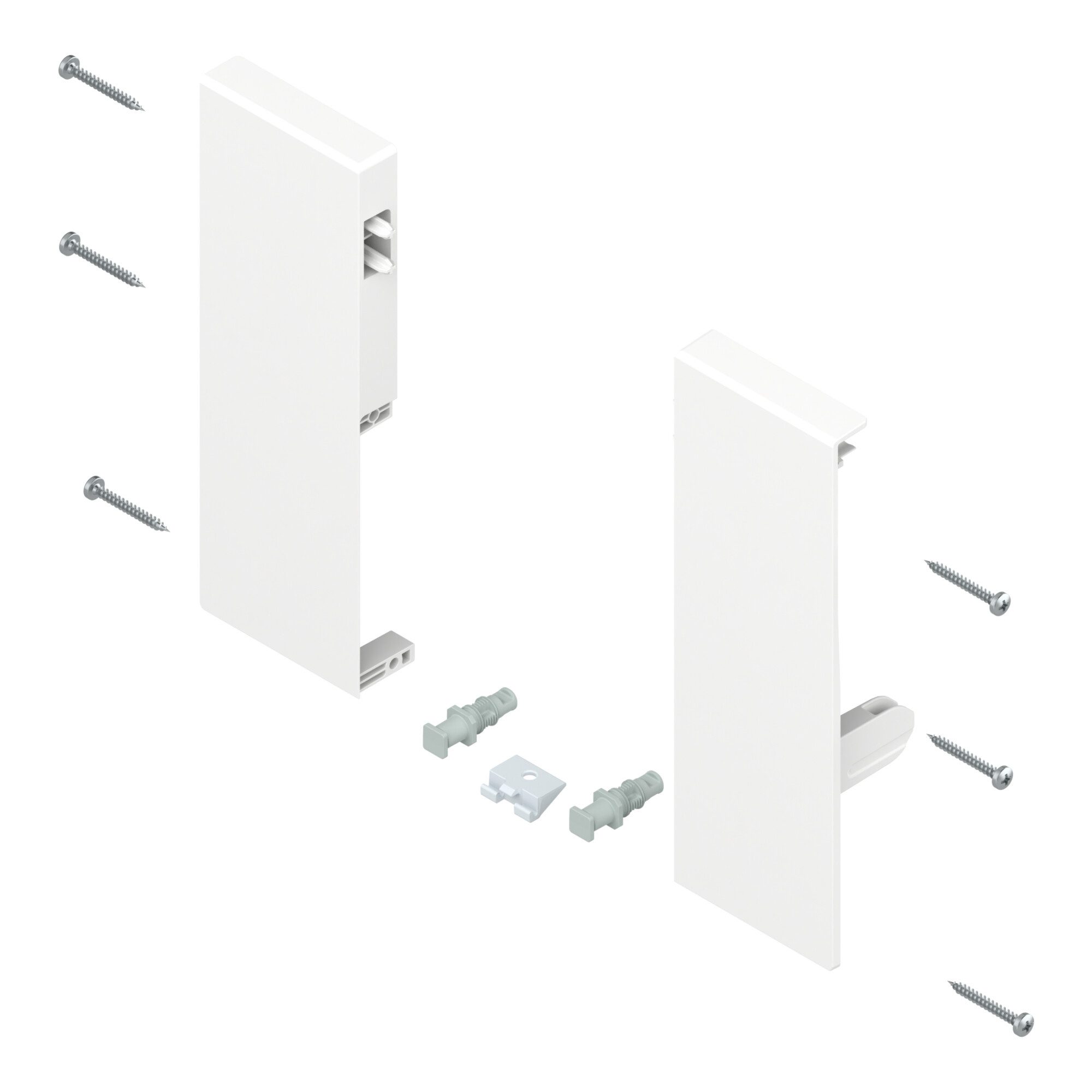 blum Teleskop-Vollauszug Blum TANDEMBOX Fronthalter, Höhe C, für Innenauszug mit 1-fach Reling