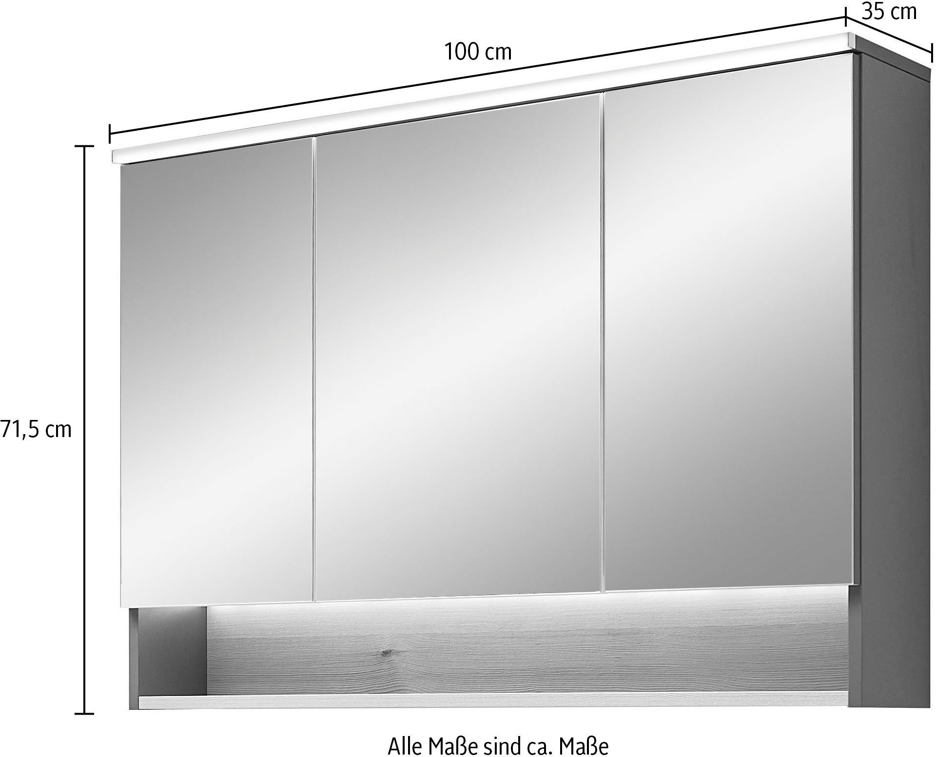 Saphir Badmöbel-Set Quickset 394, (Komplett-Set, 6-St)