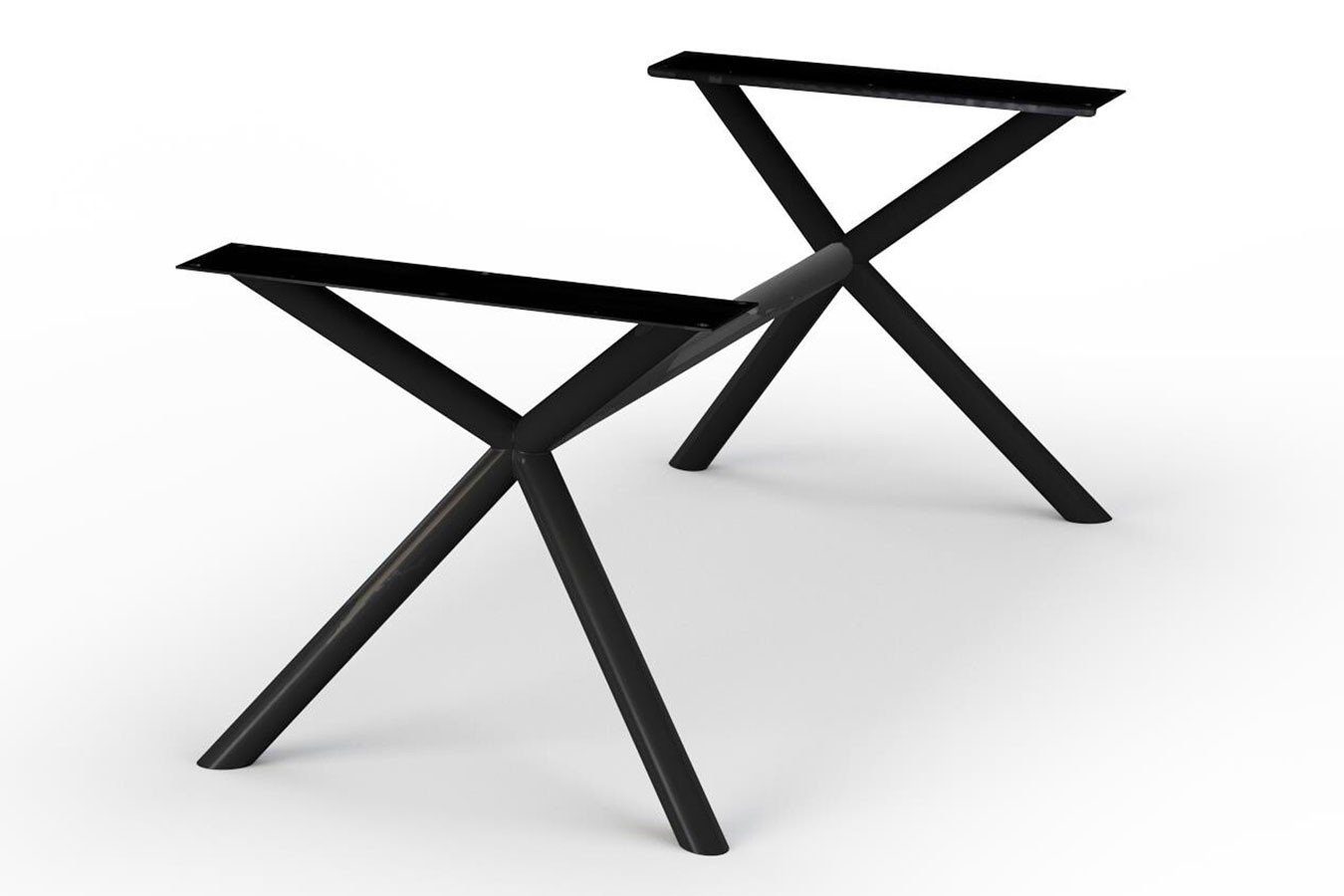 daslagerhaus living Tischbein Tischgestell Nora X-Form schwarz