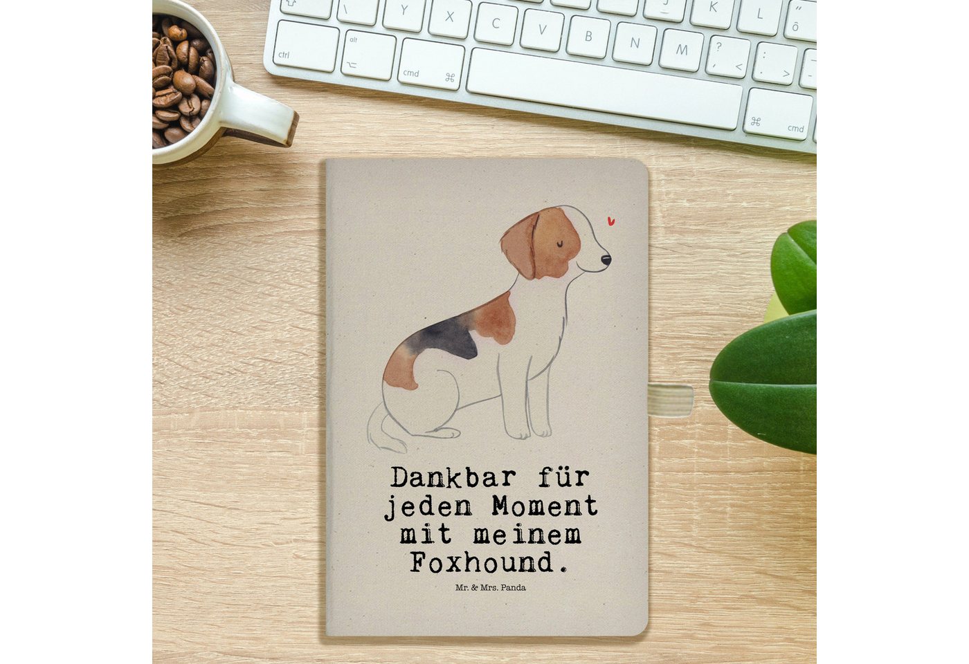Thumbnail - Mr. & Mrs. Panda Notizbuch Foxhound Moment - Transparent - Geschenk, Rassehund, A5 Notizbuch Per Mr. & Mrs. Panda, Flexi...