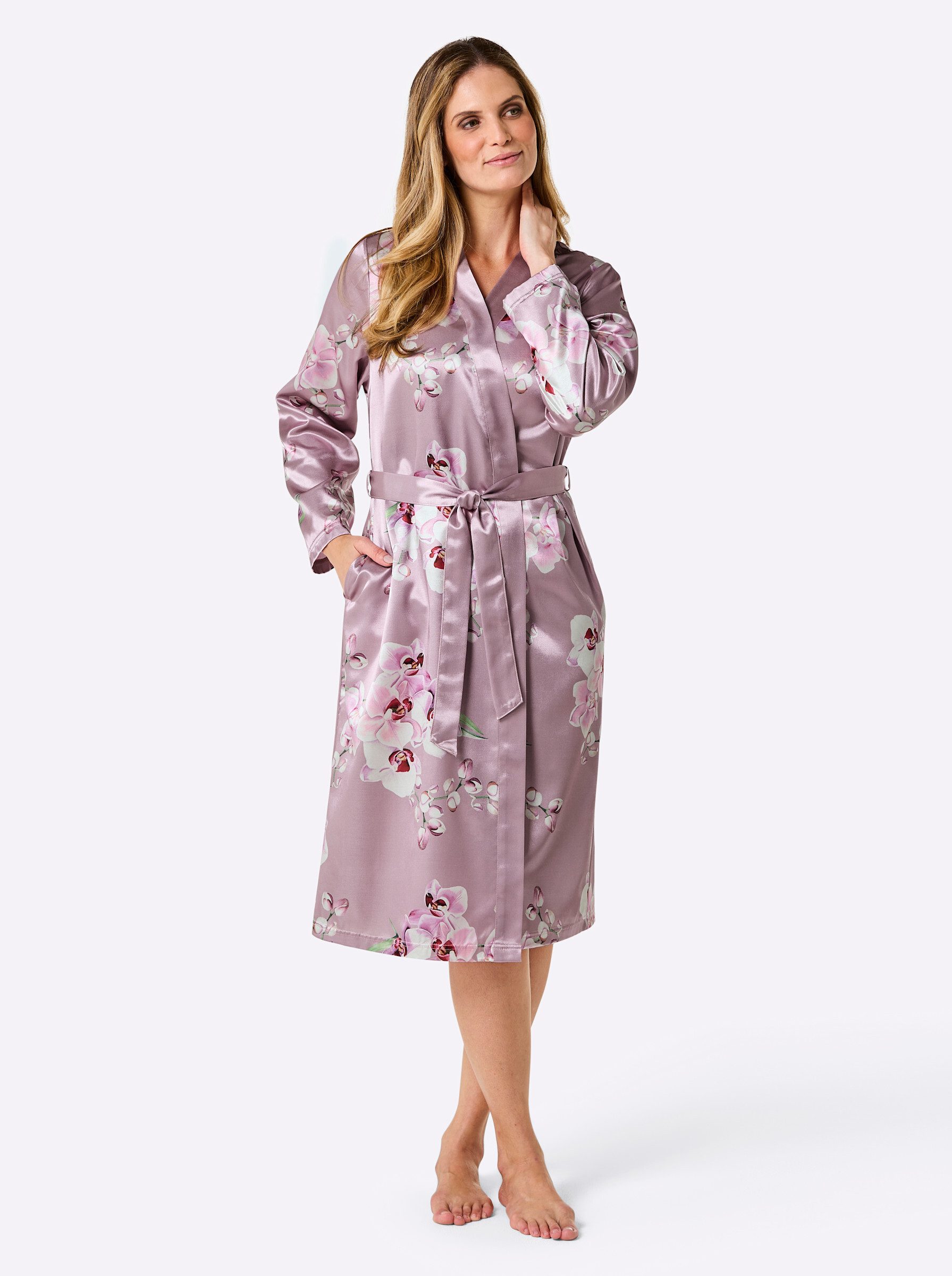 Witt Morgenmantel Morgenmantel Langarm, Polyester, Satin günstig online kaufen