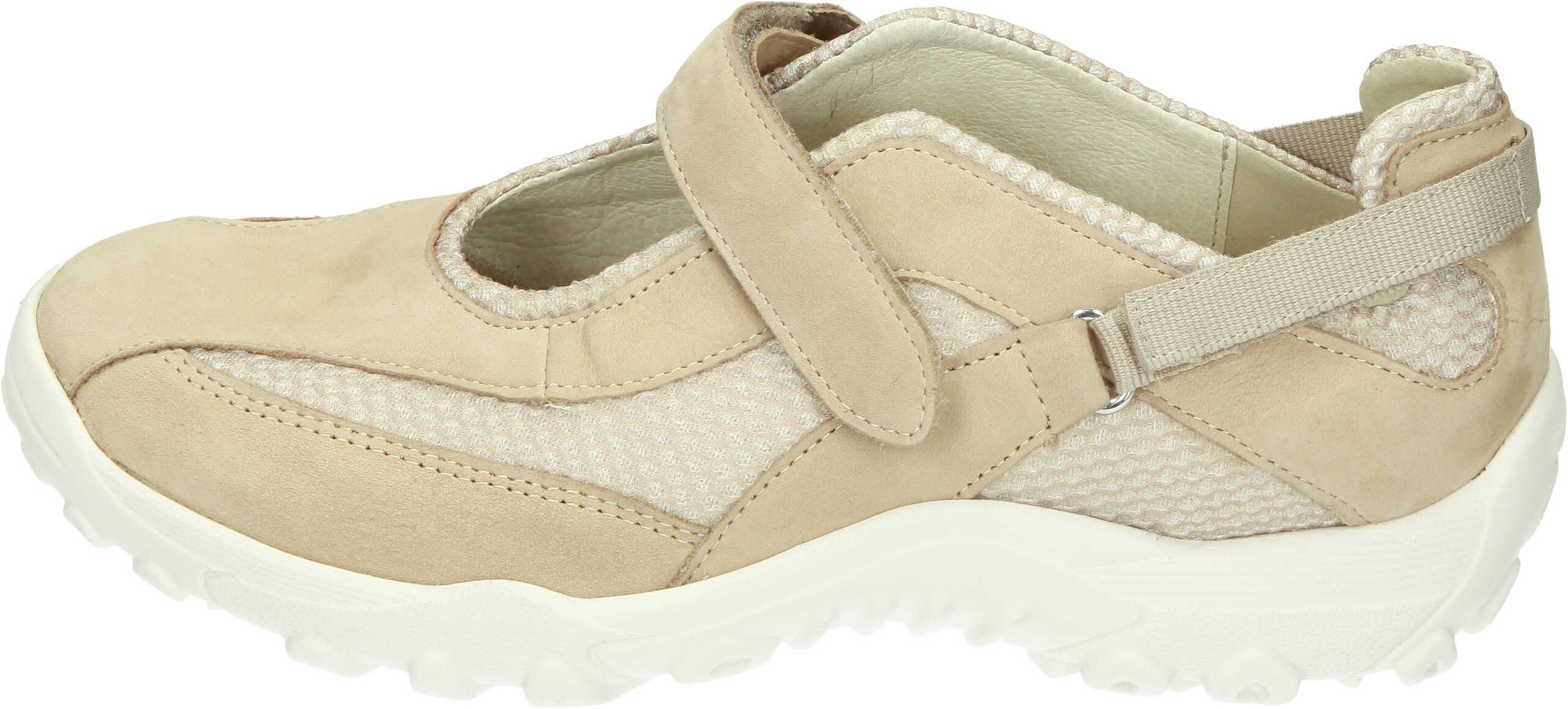 Klettschuh Waldläufer Klettschuhe beige Textil aus