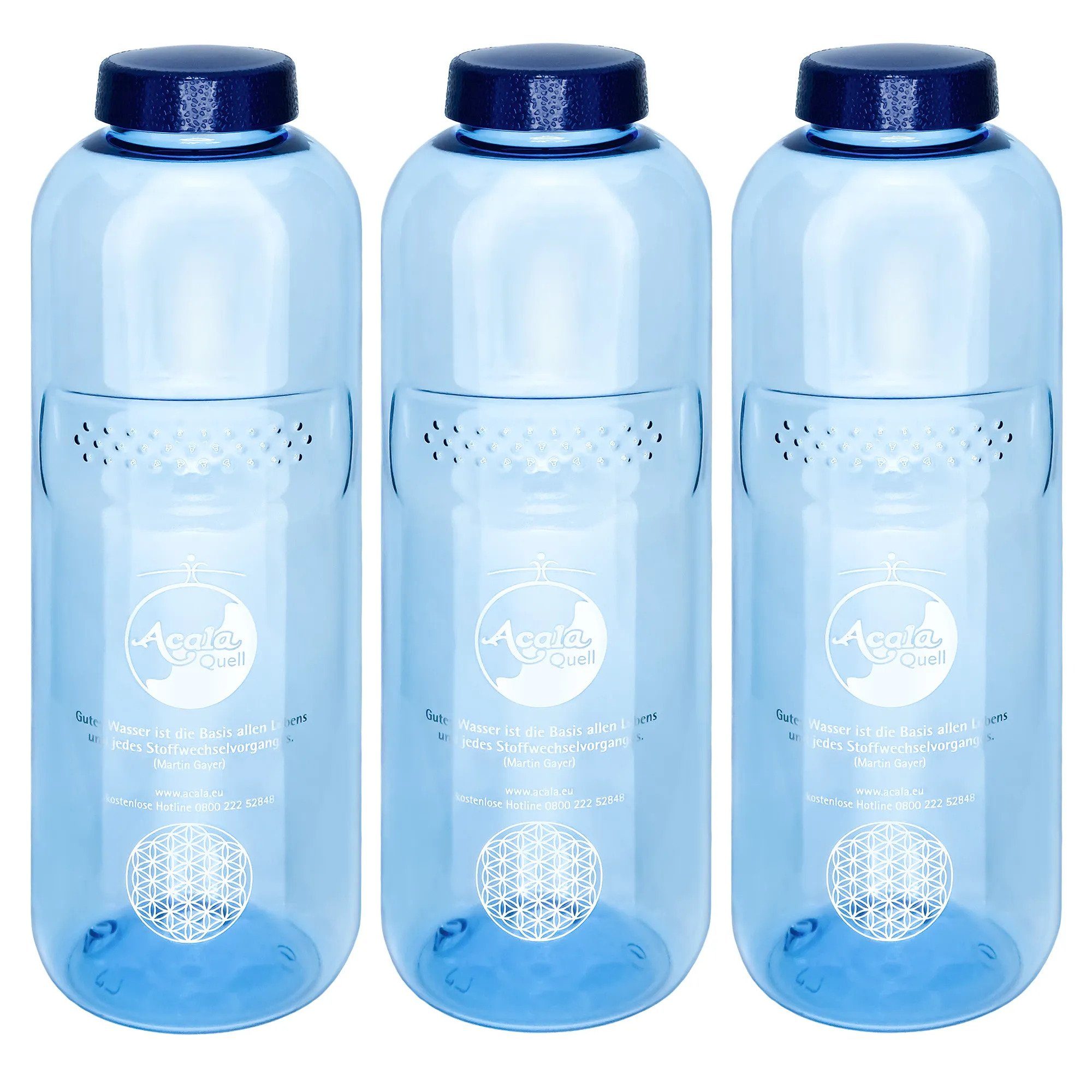 AcalaQuell Trinkflasche Grip 1,0 L aus Tritan, weichmacherfrei & lebensmittelecht