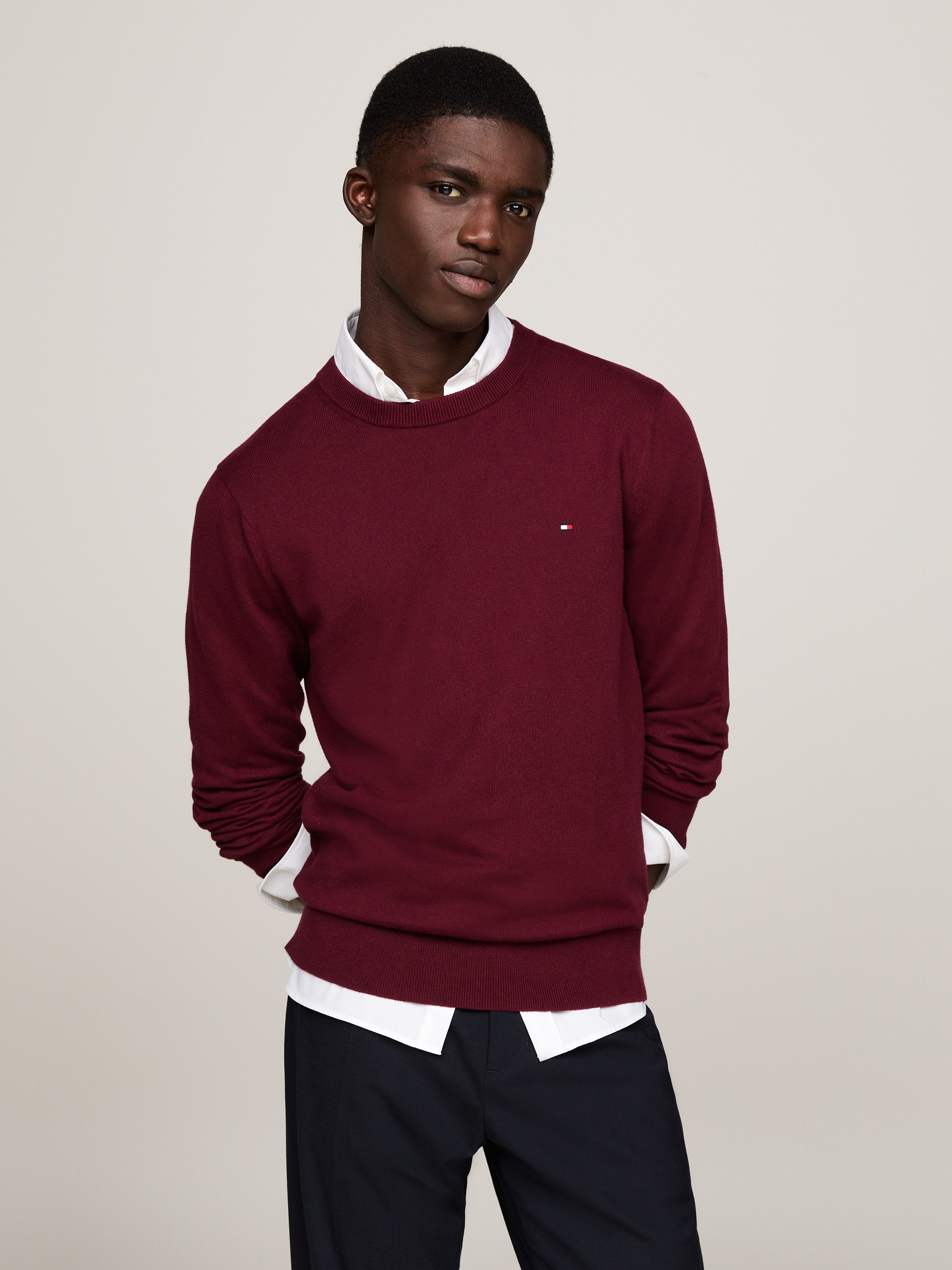 Tommy Hilfiger Rundhalspullover PIMA ORG CTN CASHMERE CREW NECK
