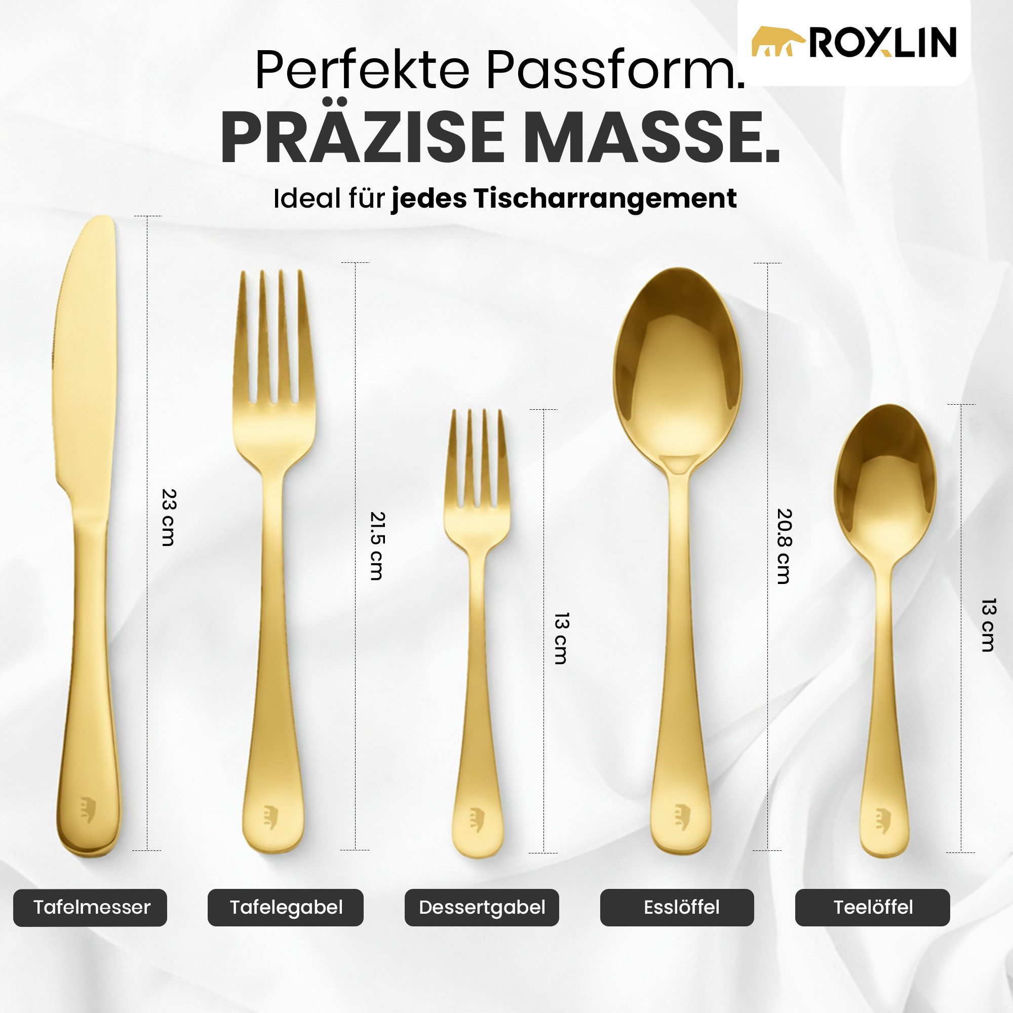 Roxlin Besteck-Set 30-teiliges Edelstahl-Besteckset modern & elegant 4 Farbe, 6 Personen, Edelstahl – Bild 4 von 5