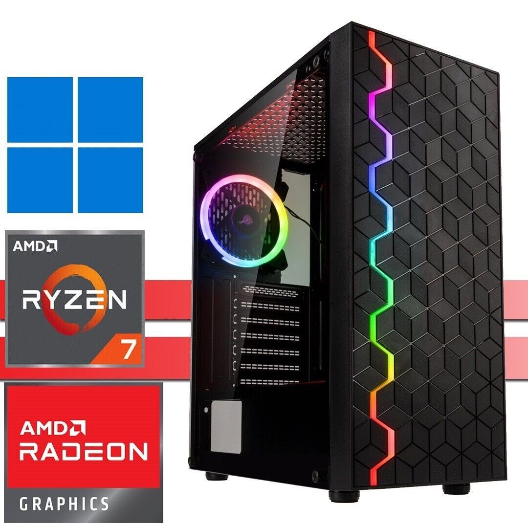 X-HARDWARE X-Entry Gaming Computer 5700G, 32GB RAM, 512GB NVMe + bis zu 4TB HDD Gaming-PC (AMD Ryzen 7 5700G, AMD Radeon Graphics (iGPU), 32 GB RAM, 0 GB HDD, 512 GB SSD, Luftkühlung, Windows 11 Professional)