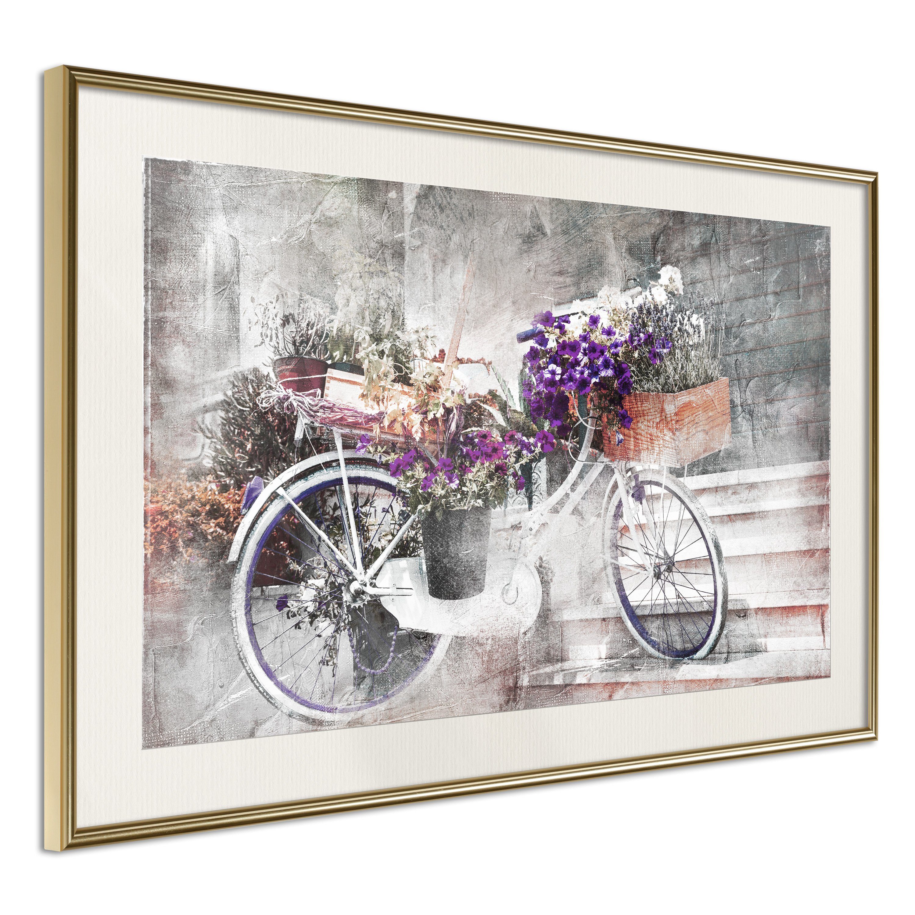 Artgeist Poster Floral Bike []