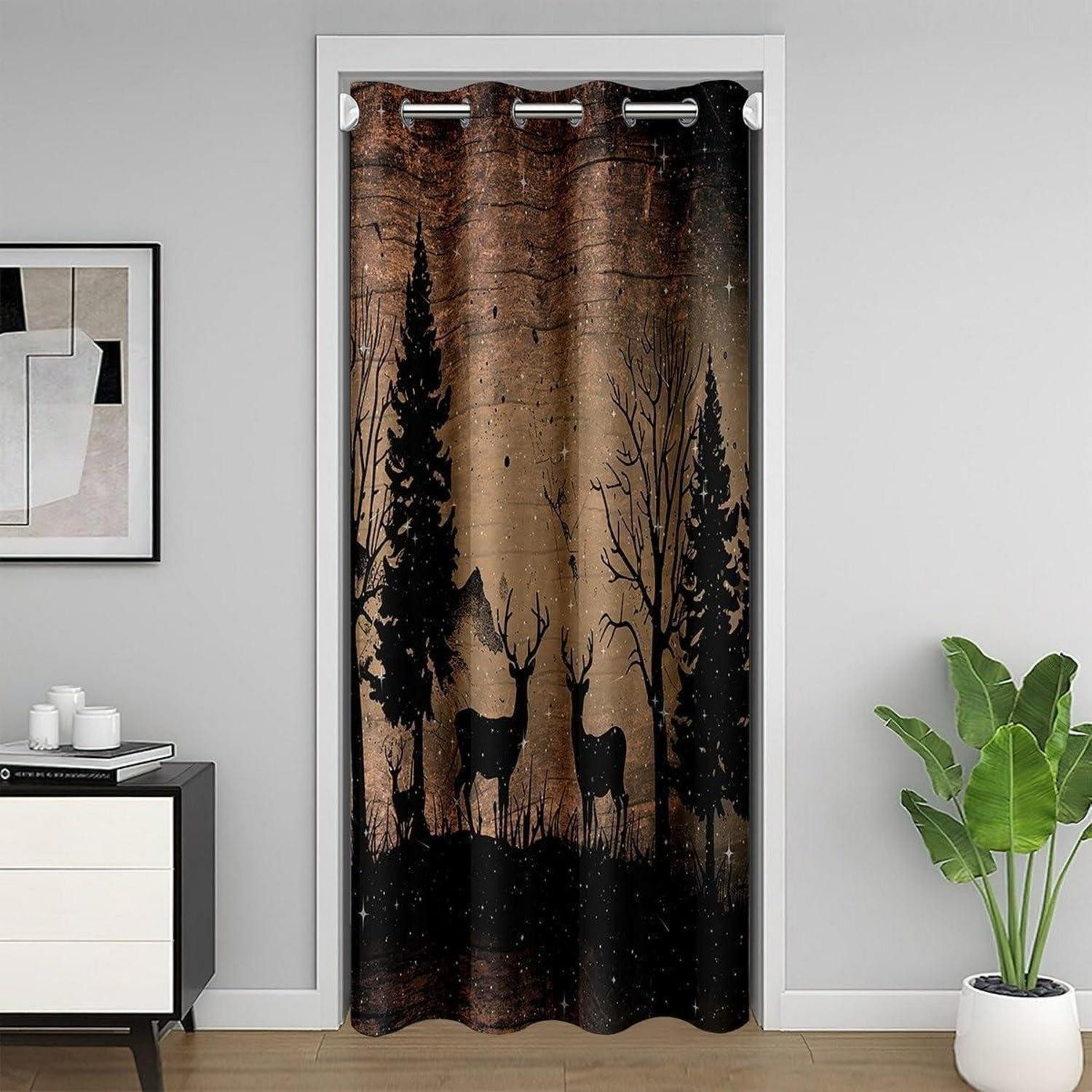 LuxusKollektion Türvorhang Türvorhang Hirsch 86x203cm Mehrfarbig (1 St)