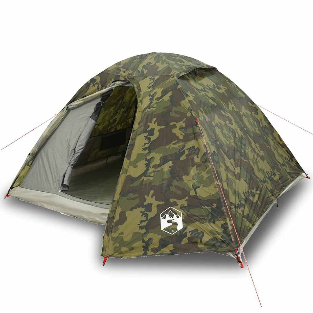 vidaXL Kuppelzelt Kuppelzelt 4 Personen Camouflage Wasserdicht, (1 tlg)