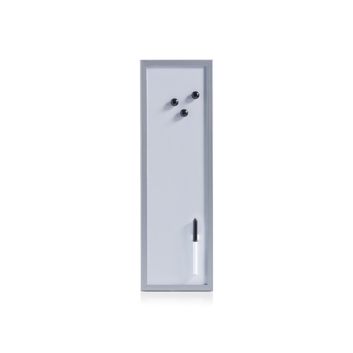 Zeller Present Magnet -/Schreibtafel, alugrau, MDF/magnetisches Feinblech, grau, 20 x 60 cm