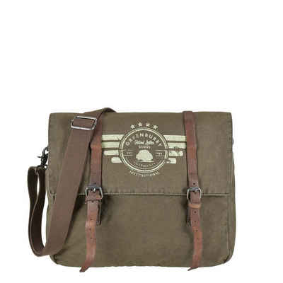 Greenburry Umhängetasche Aviator, used Look, Schultertasche, Messengerbag, Herrentasche mit Lederbesatz