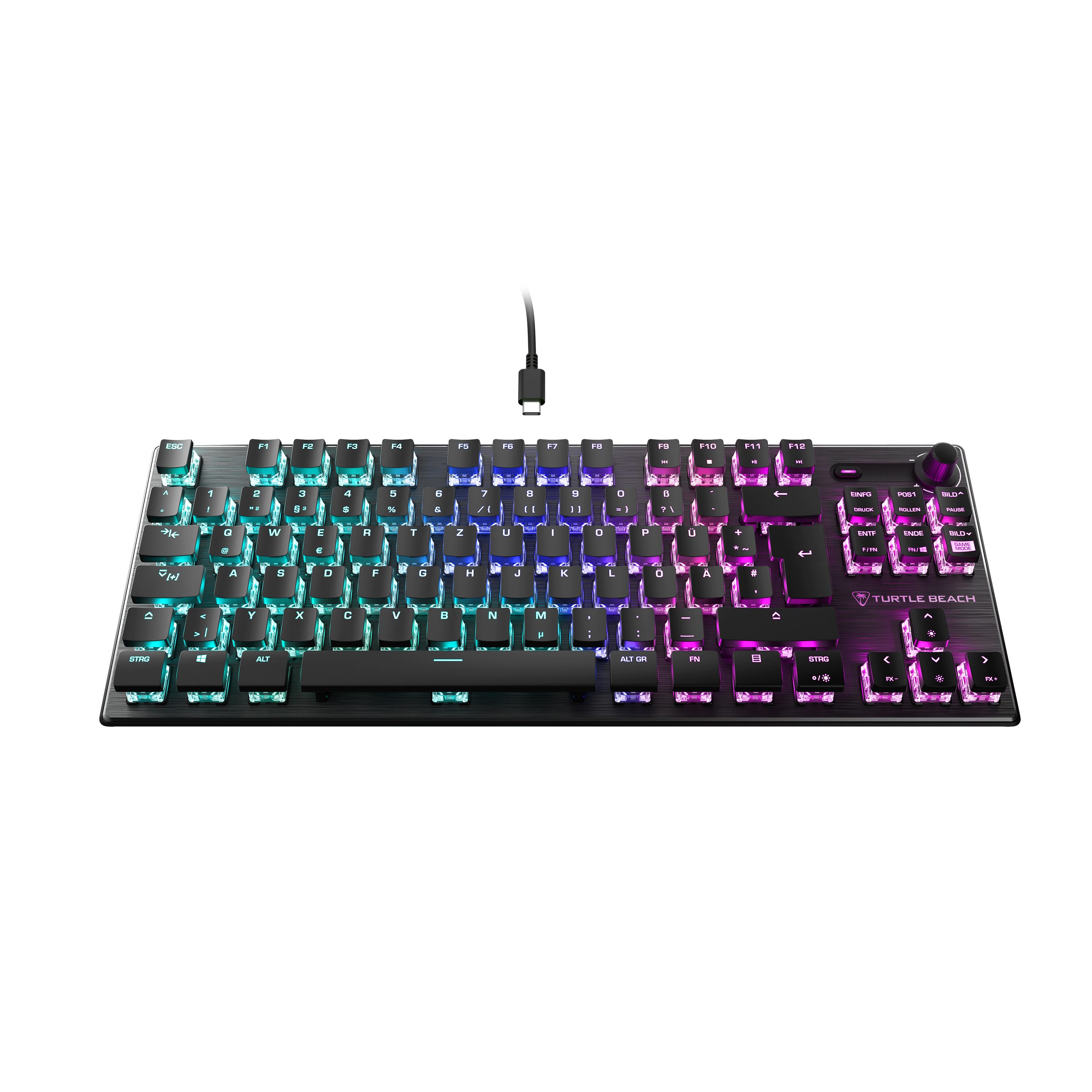 Turtle Beach Vulcan TKL AIMO, Linear Roter Switch Gaming-Tastatur