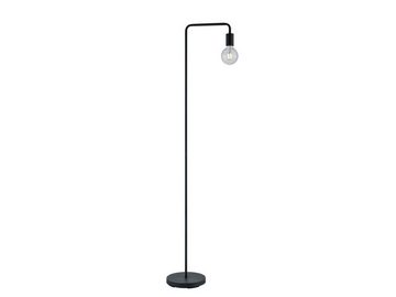 meineWunschleuchte LED Stehlampe, LED wechselbar, Warmweiß, minimalistische ohne Schirm Industrial schmal Ecke, Schwarz Höhe 149cm