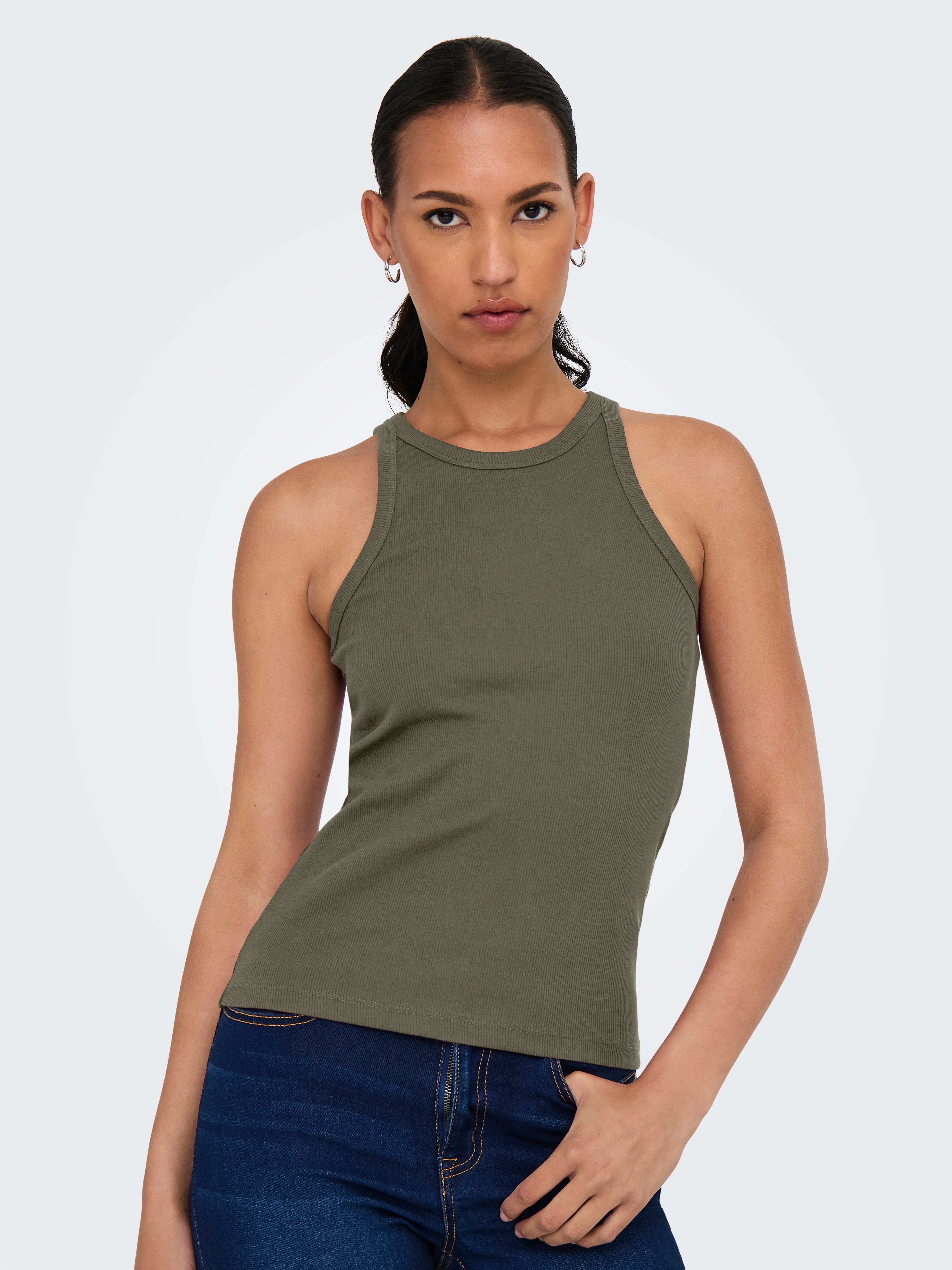 ONLY Tanktop ONLLINDSAY TANK TOP 2 PACK (Packung, 2-tlg) Baumwollmischung günstig online kaufen