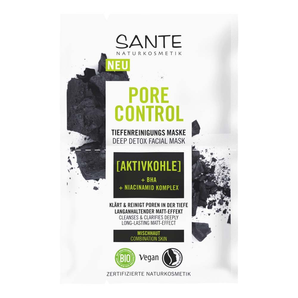 SANTE Gesichts-Reinigungscreme Pore Control - Tiefenreinigungs Maske 8ml