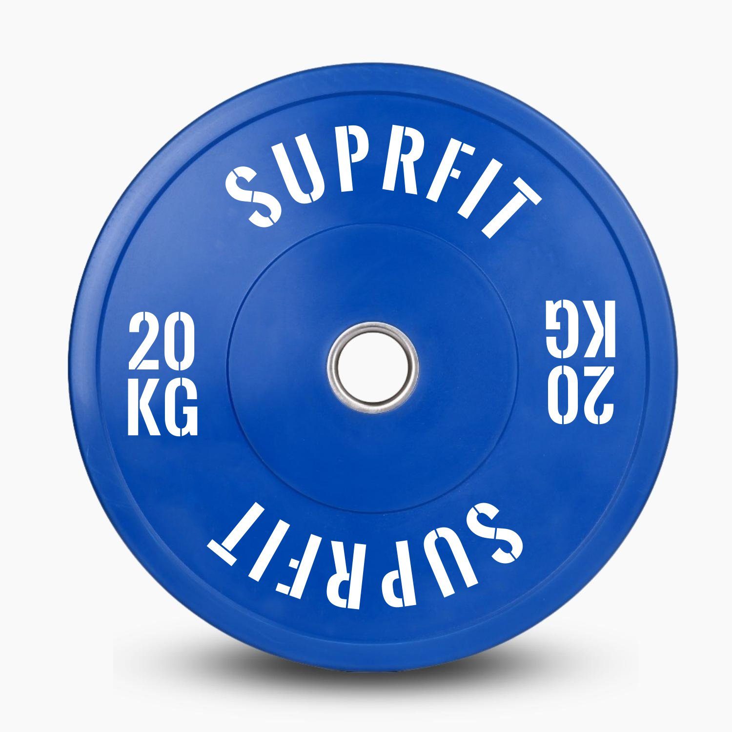 SF SUPRFIT Hantelscheiben Colored Bumper Plate White Logo (einzeln) Blau | Hantelscheiben