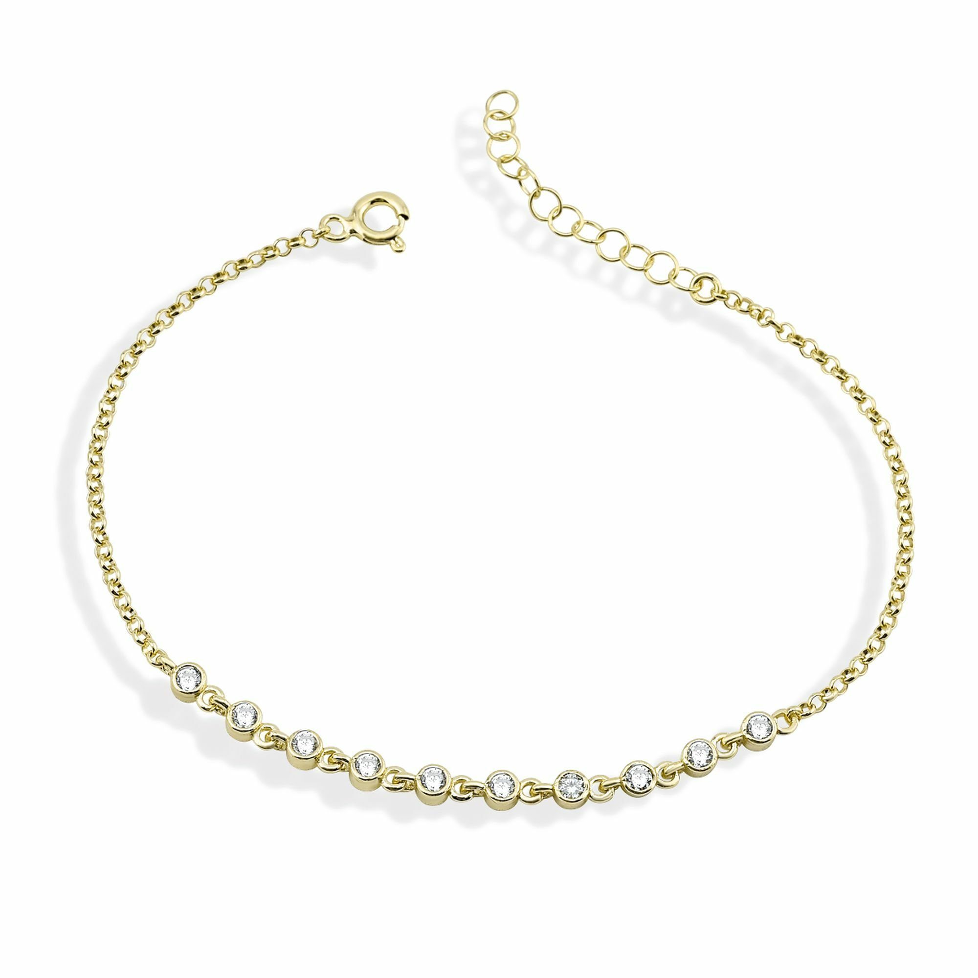 Armband 925/- Sterling Silber vergoldet Tennisarmband