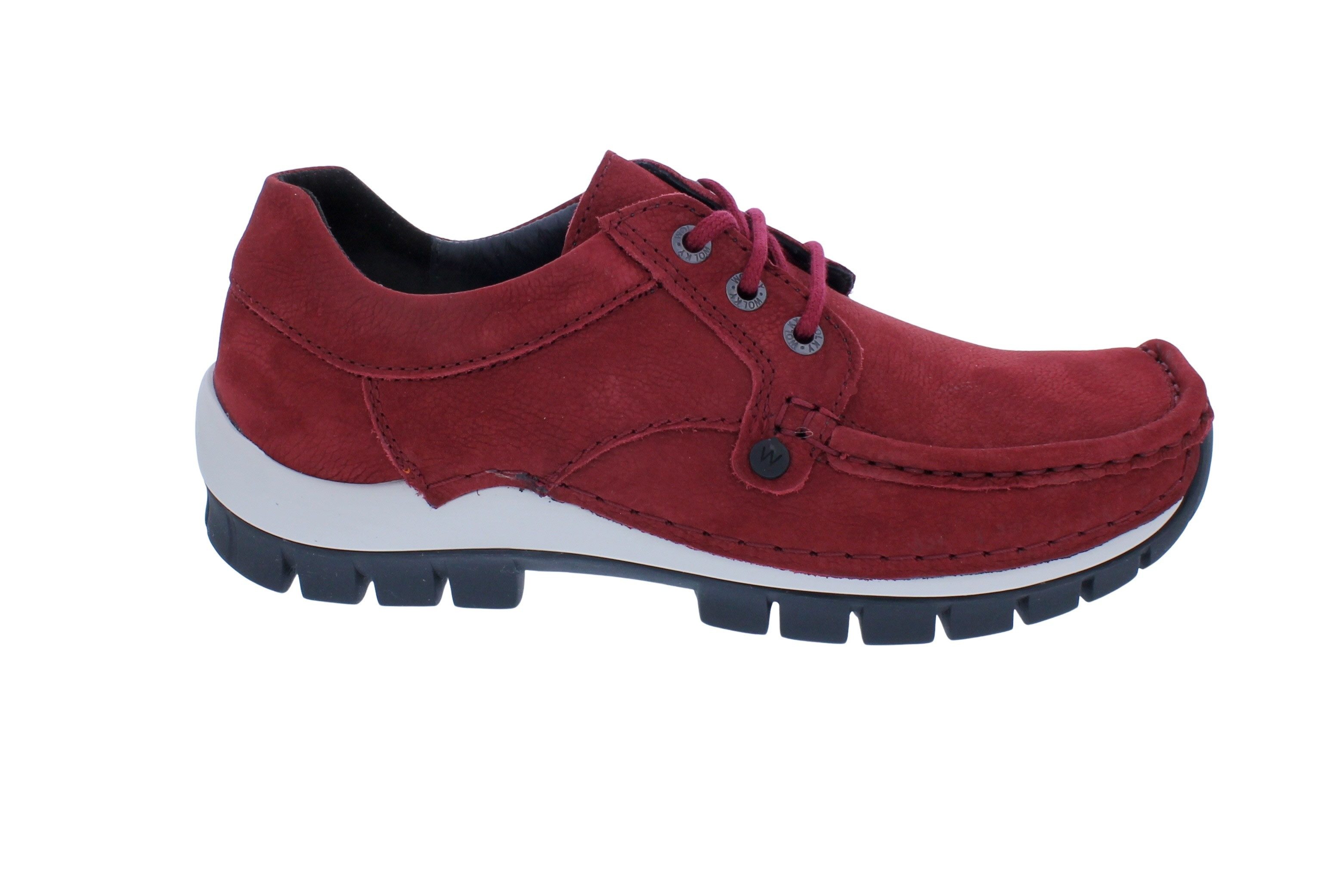 WOLKY Wolky Seamy Fly Halbschuh 0473411-553, Antique Nubuck Leather, Cherry Schnürschuh
