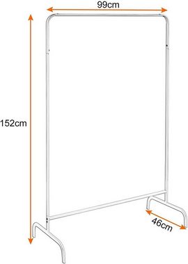 EUGAD Garderobenständer, (1 St), Kleiderständer, Kleiderstange, 99x46x153cm