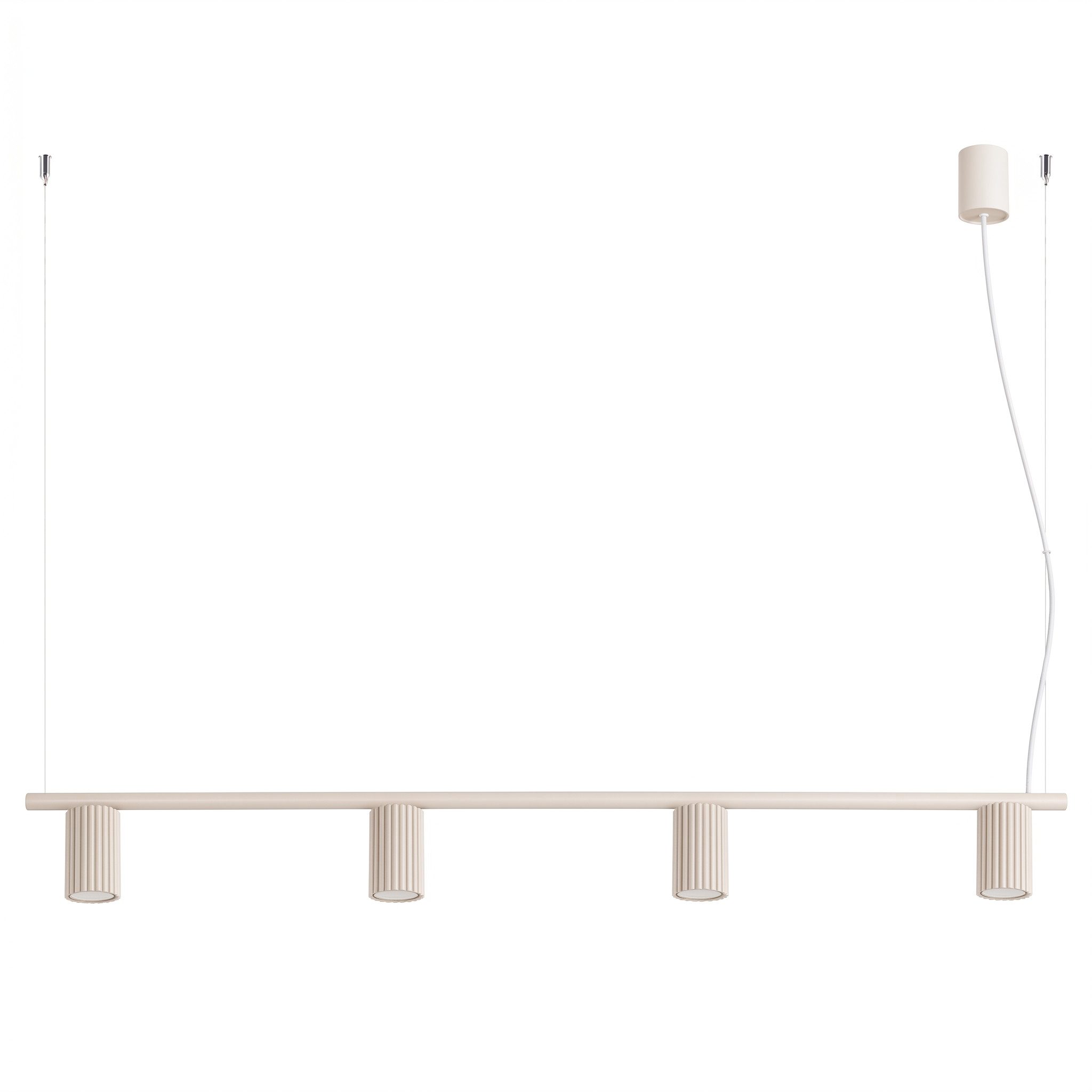 SOLLUX lighting Kronleuchter Kronleuchter KARBON 4 beige, Nicht enthalten