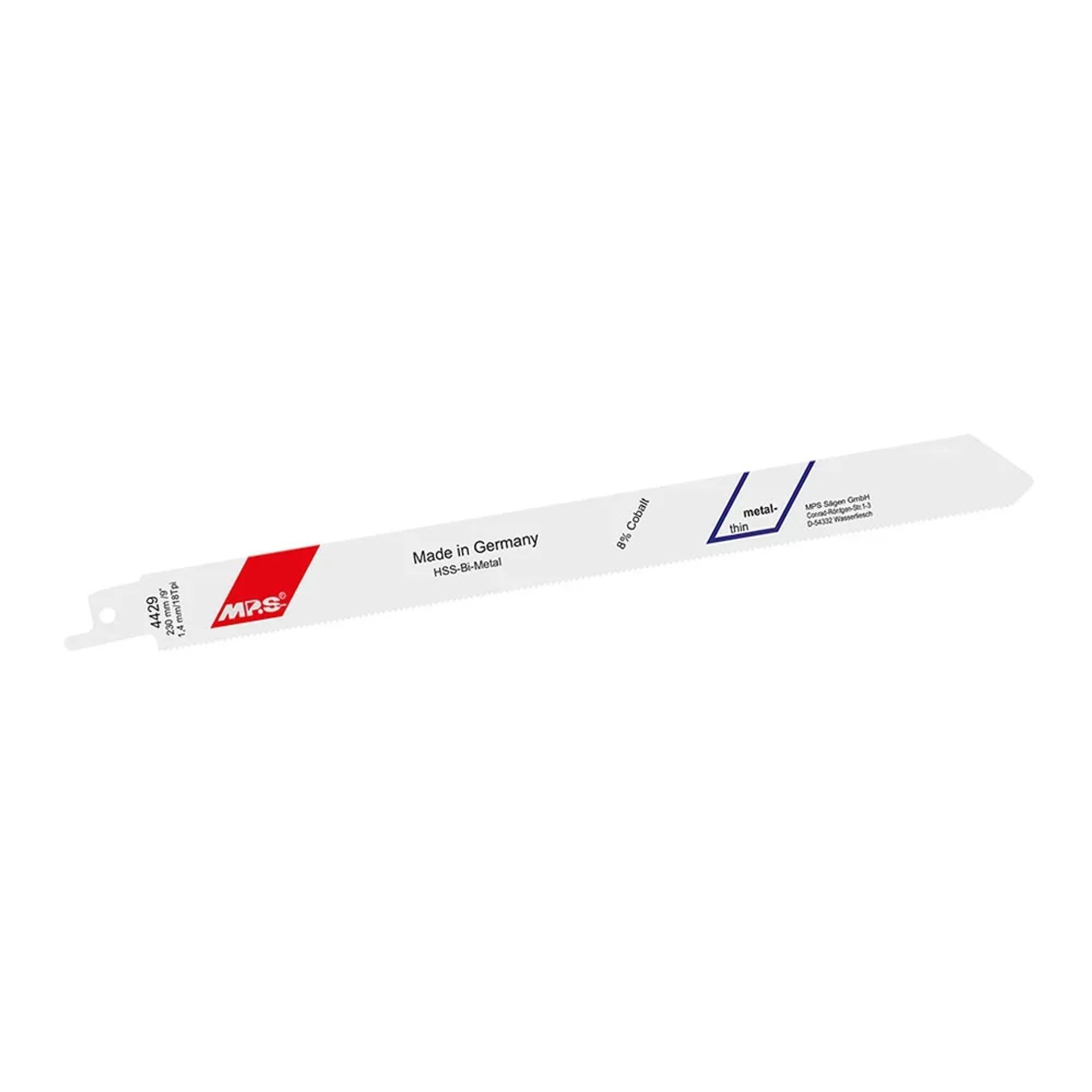 MPS Säbelsägeblatt Bi-Metall Säbelsägeblatt 230 mm 5er (Packung, 5-St., 5er-Pack), Bi-Metall-Sägeblätter mit Hartmetallzahnspitze