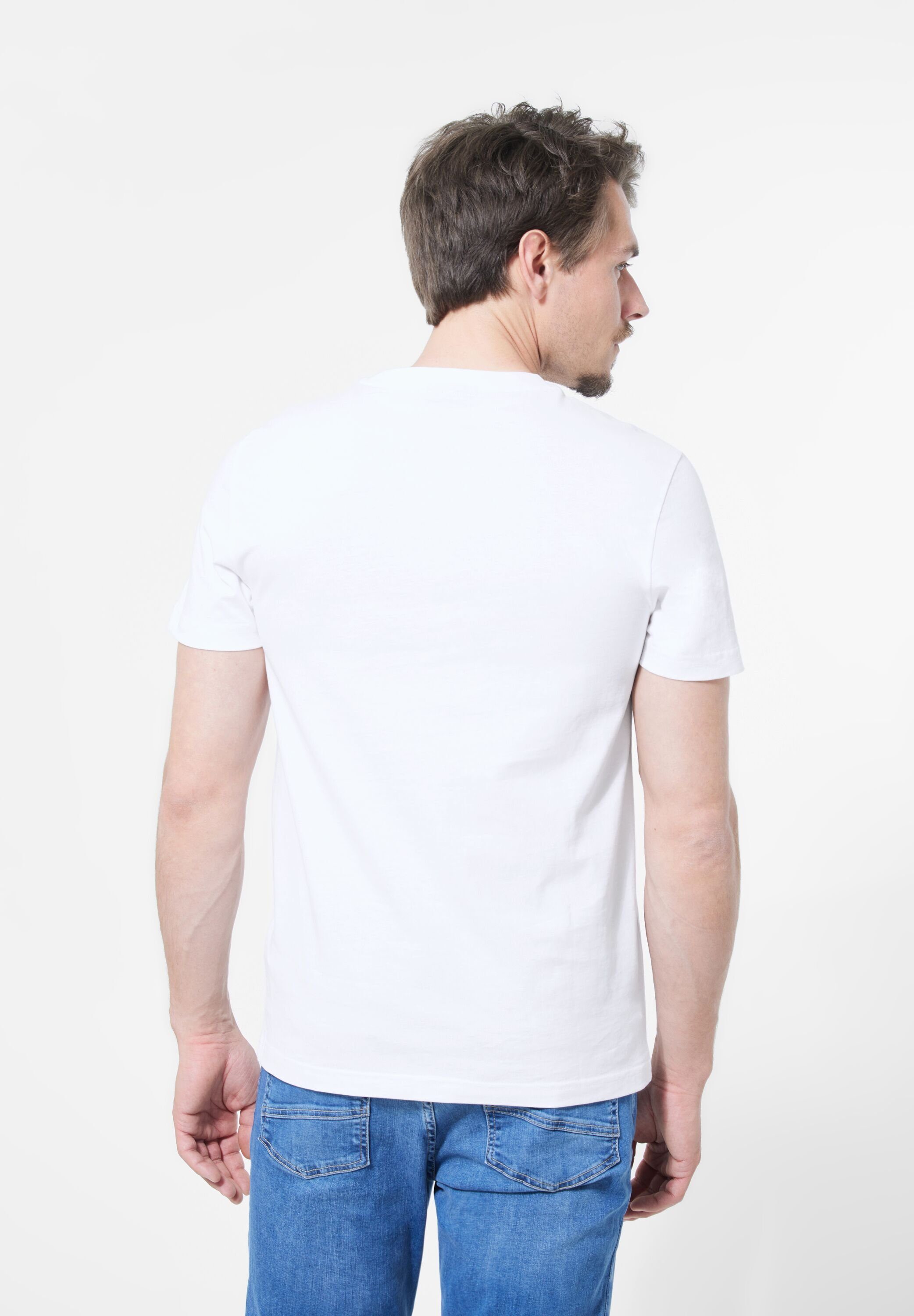 T-Shirt MEN Wordingprint mit ONE White STREET