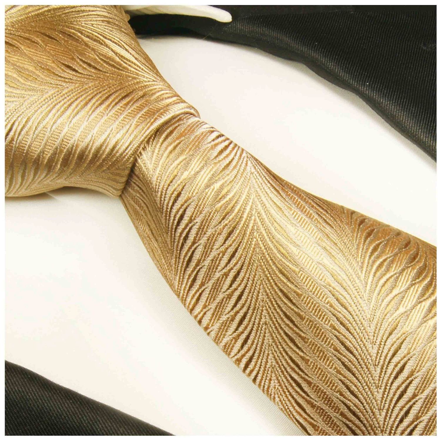 gold Schmal 100% (6cm), Herren Paul 2012 Malone Designer gestreift Seidenkrawatte Krawatte Schlips modern Seide