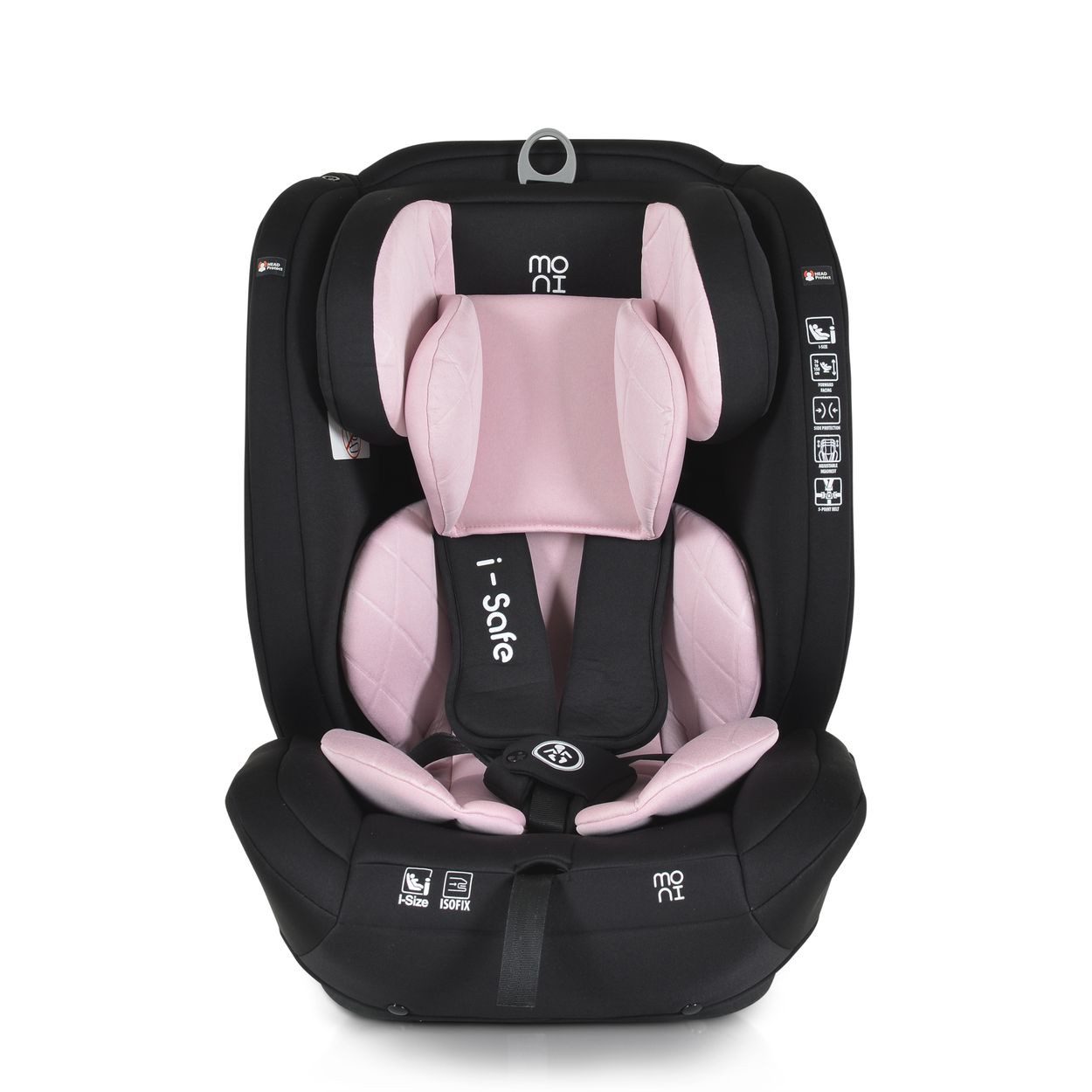 Moni Autokindersitz Kindersitz i-Size i-Safe, ab: 1.25, bis: 12, (76-150cm) Isofix, Top Tether, 13-fach verstellbar