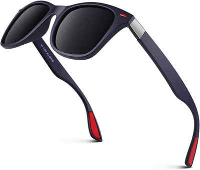 XDeer Retrosonnenbrille »Polarisierte Sonnenbrillen für Männer und Frauen, modische Vintage-Sonnenbrille, quadratische Retro-Sonnenbrille, Fahren Angeln Golf HD UV400-Spiegelbrillen« Polarisiert Stoßfeste TAC-Linse Ultraleichter TR90-Rahmen