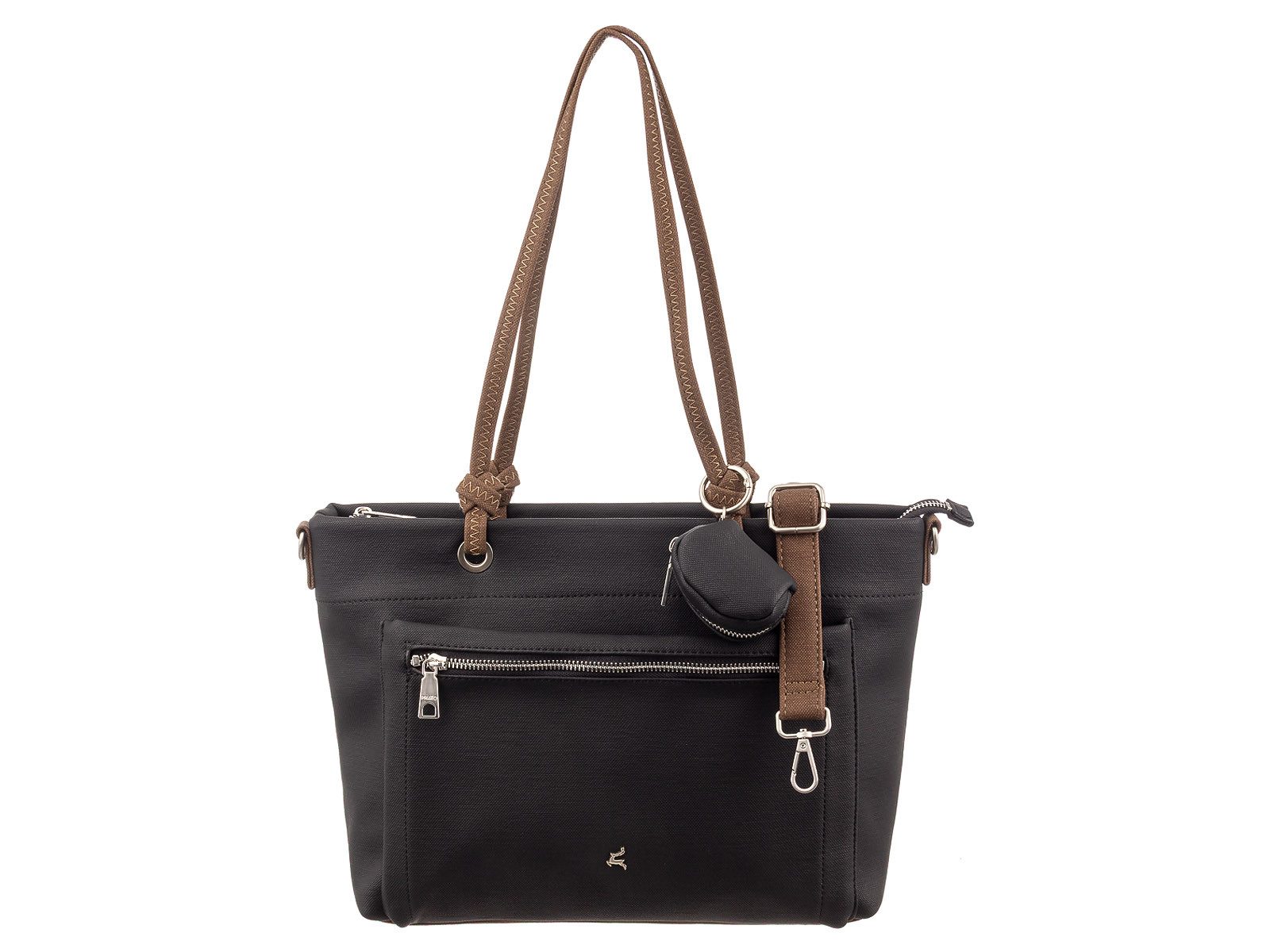 Prato Umhängetasche S049-LC Umhängetasche Shopper vielseitig einsetzbar (Stück, 1-tlg., 1), farbliche Akzente