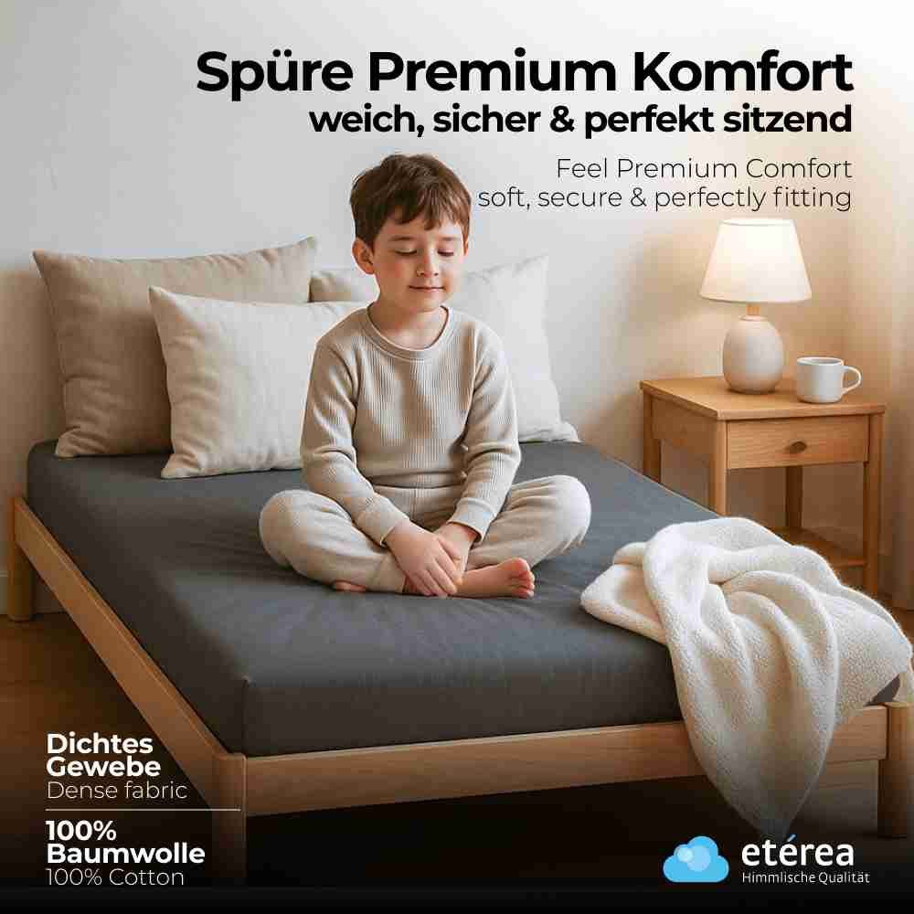 etérea Himmlische Qualität Spannbettlaken etérea Comfort Jersey Spannbettlaken, Jersey, Gummizug: rundum, (1 Stück)
