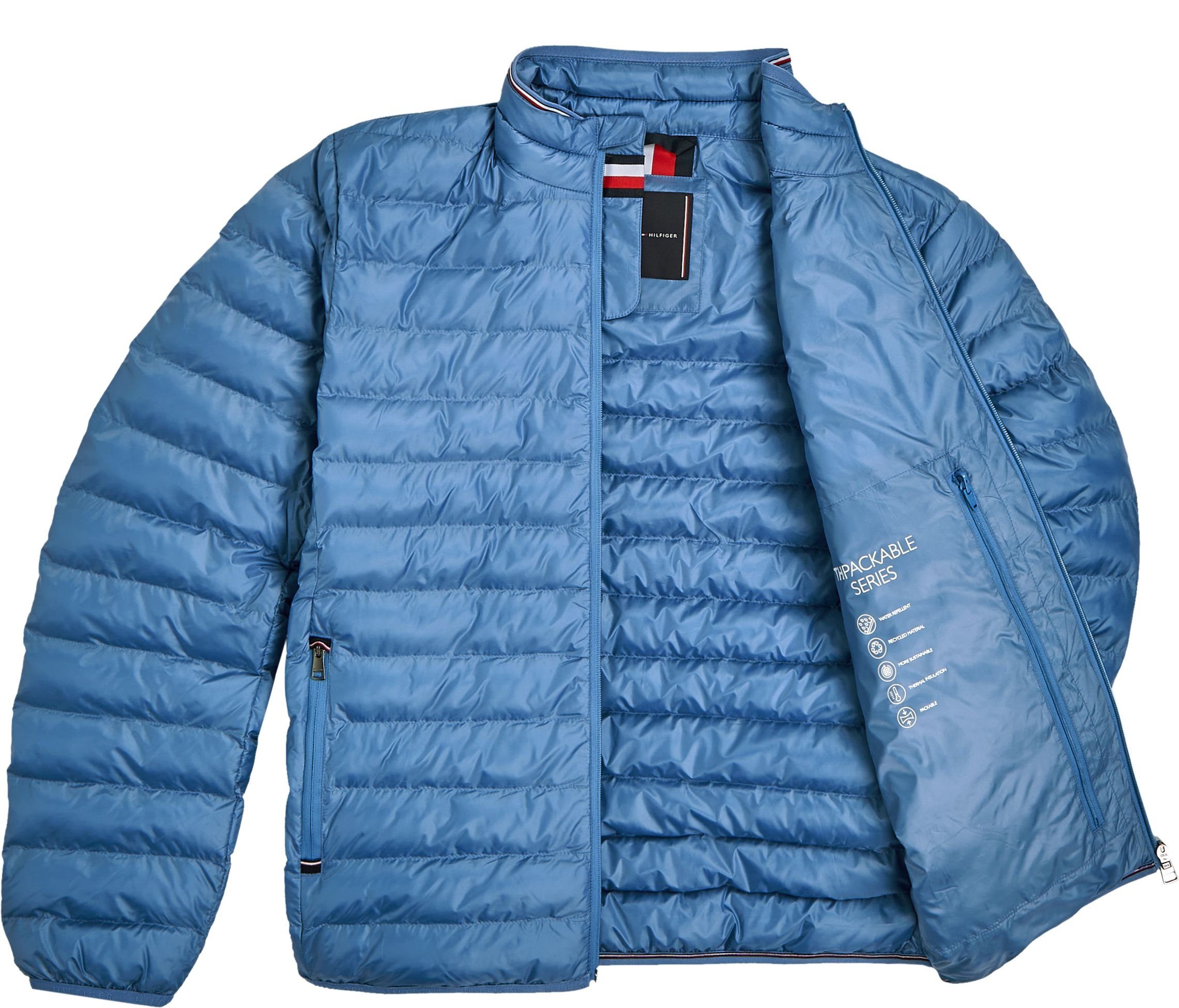 Tommy mit Tommy Logostickerei SkyCloud Hilfiger PACKABLE RECYCLED Steppjacke JACKET Hilfiger