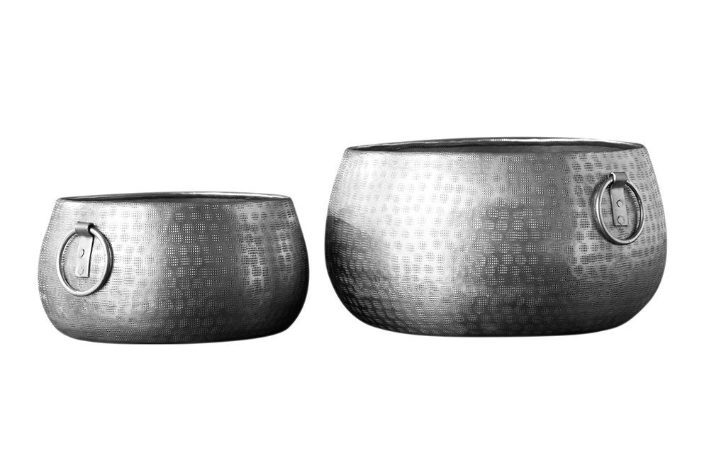 riess-ambiente Dekoschale ORIENT silber Dekoration (2er Handarbeit 2 · St), · Set, Metall