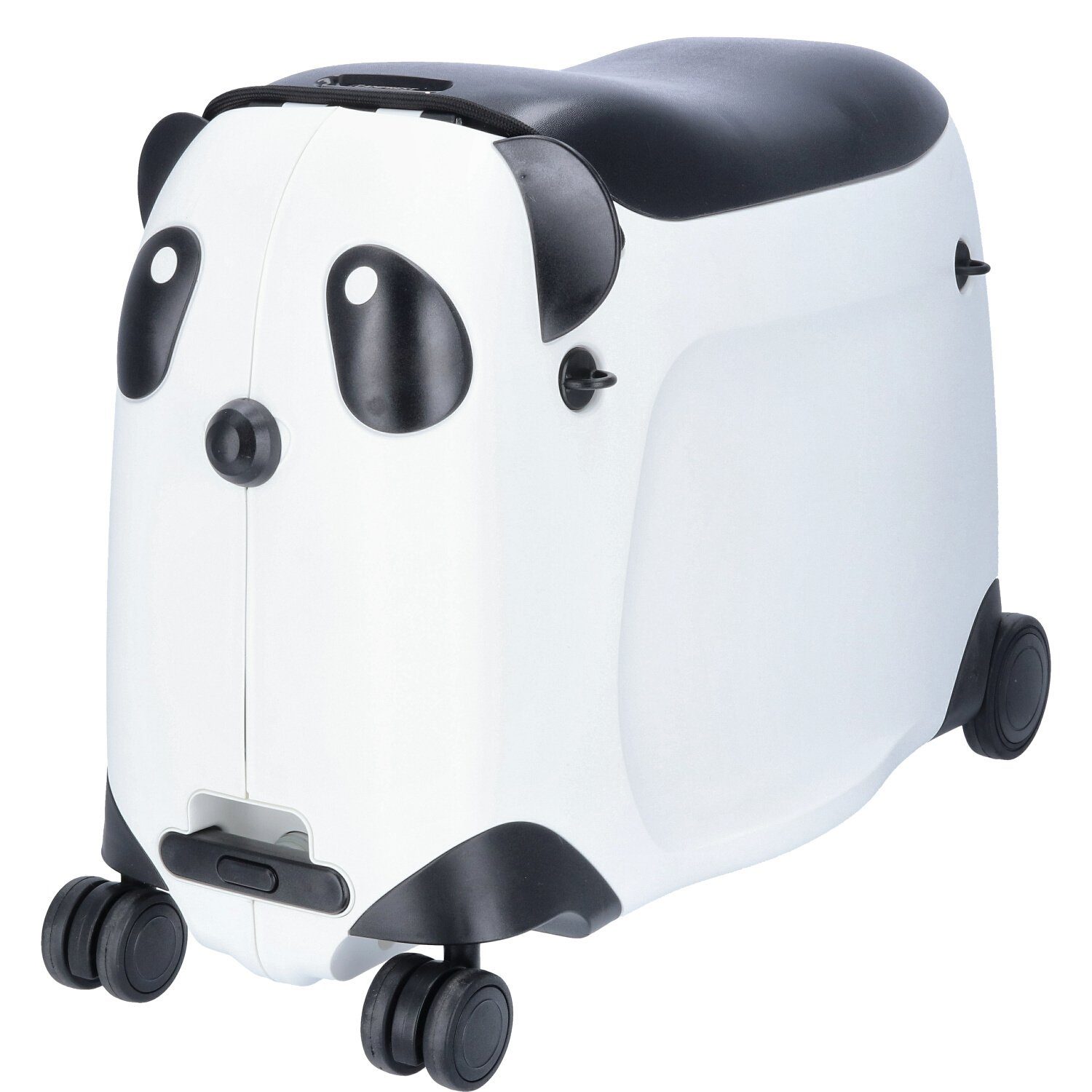 TheTrueC Koffer TheTrueC Kinder Trolley Panda Box weiß, 4 Rollen Rollen