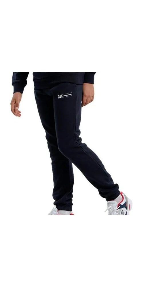 Champion Jogginghose Freizeithose Cuff Pants (Baumwolle) mit kleinem Logo navyblau Jungen