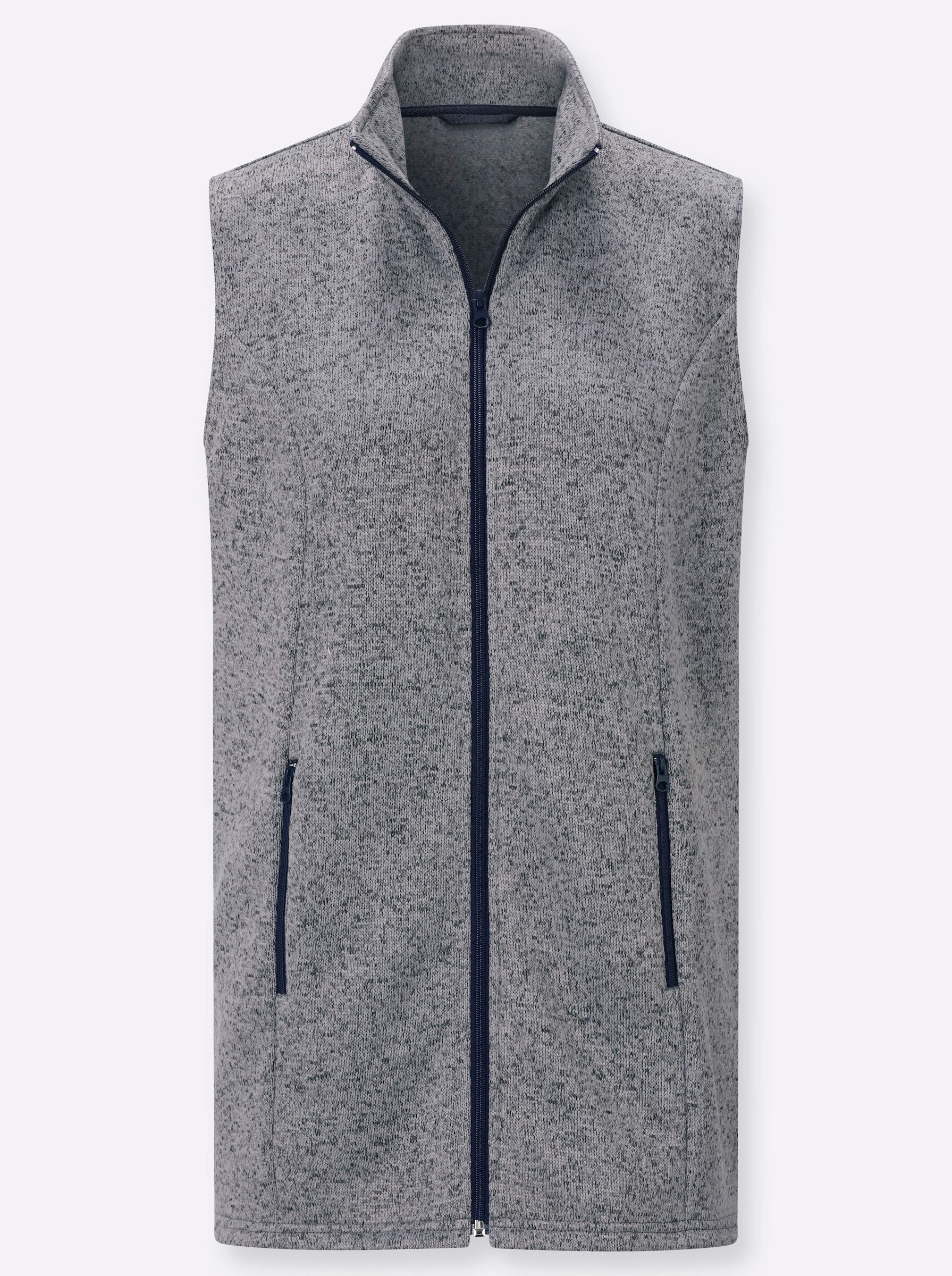 Sieh an! Fleeceweste Strickfleece-Weste Länge ca. 78 cm – Bild 4 von 5