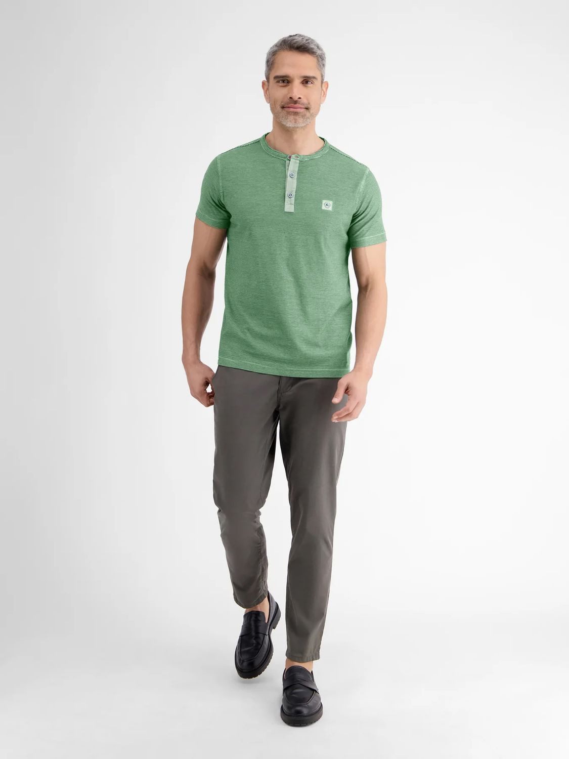 LERROS T-Shirt Basic (1-tlg) Knopfleiste in dezentem Farb- und Materialkont günstig online kaufen