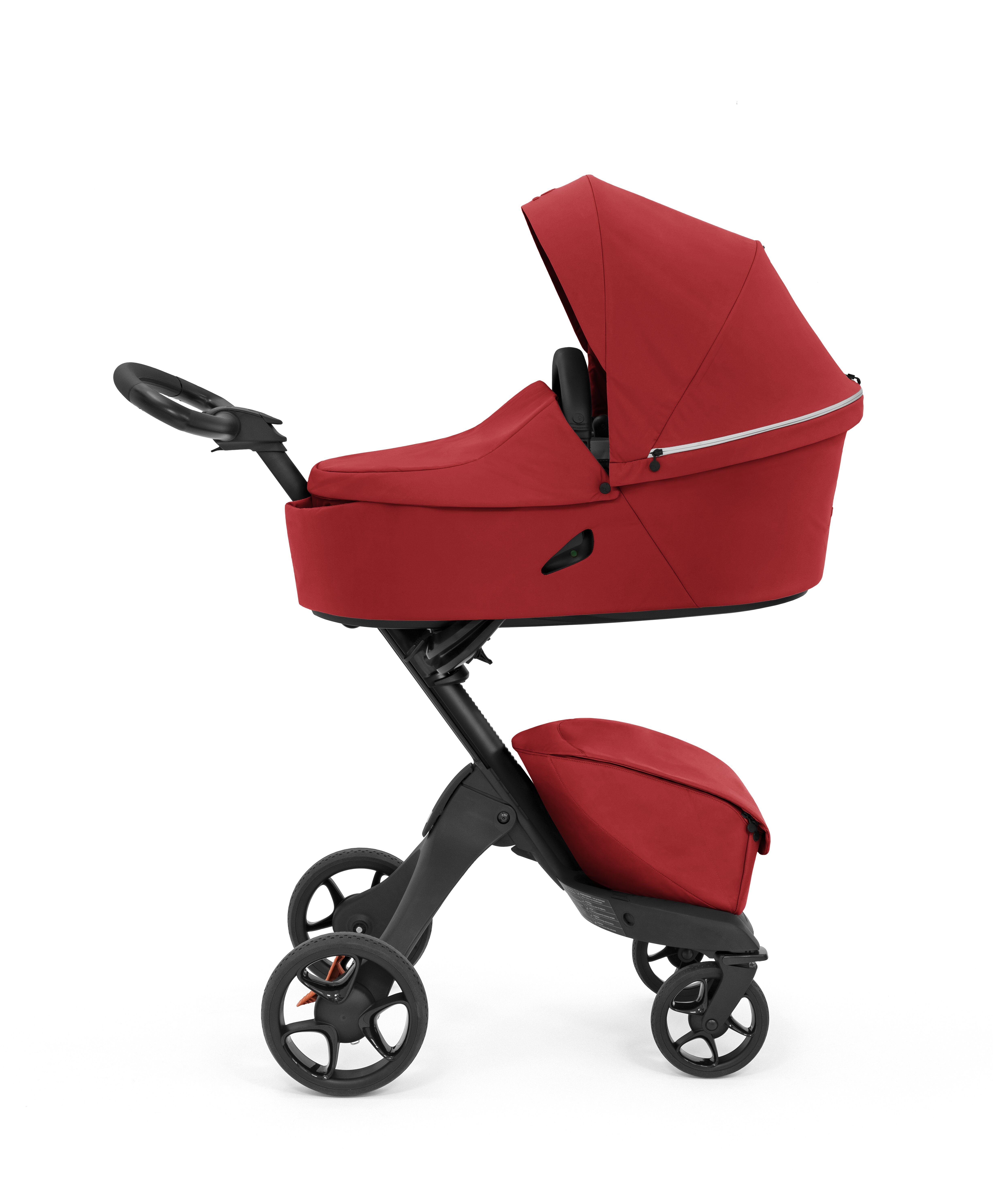 Stokke Kombi-Kinderwagen Xplory® X Bundle - Xplory Kinderwagen und dazu eine Babyschale im Set Ruby Red